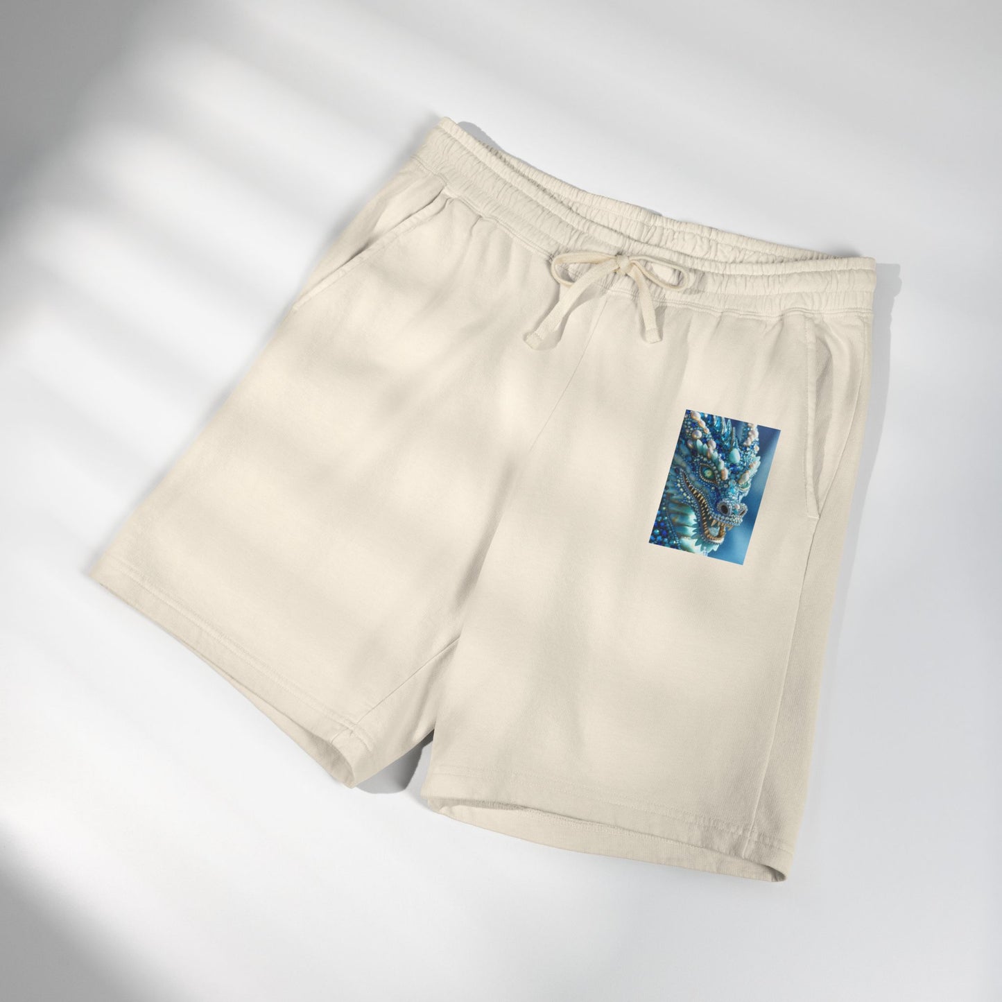Lightweight Fleece Sweat Shorts — Pocket Sea Breeze Graphic