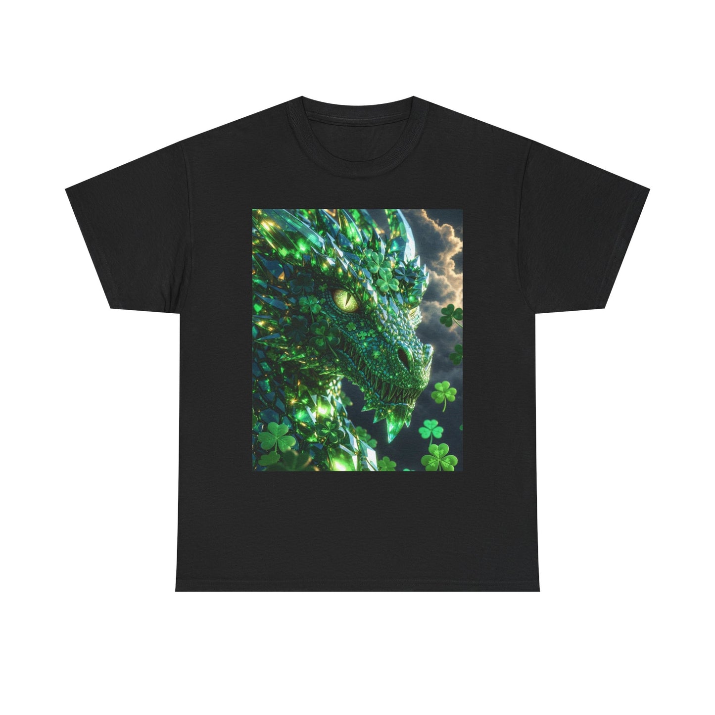 St. Patrick’s Day Green Dragon T-Shirt — Lucky Shamrock Fantasy Tee