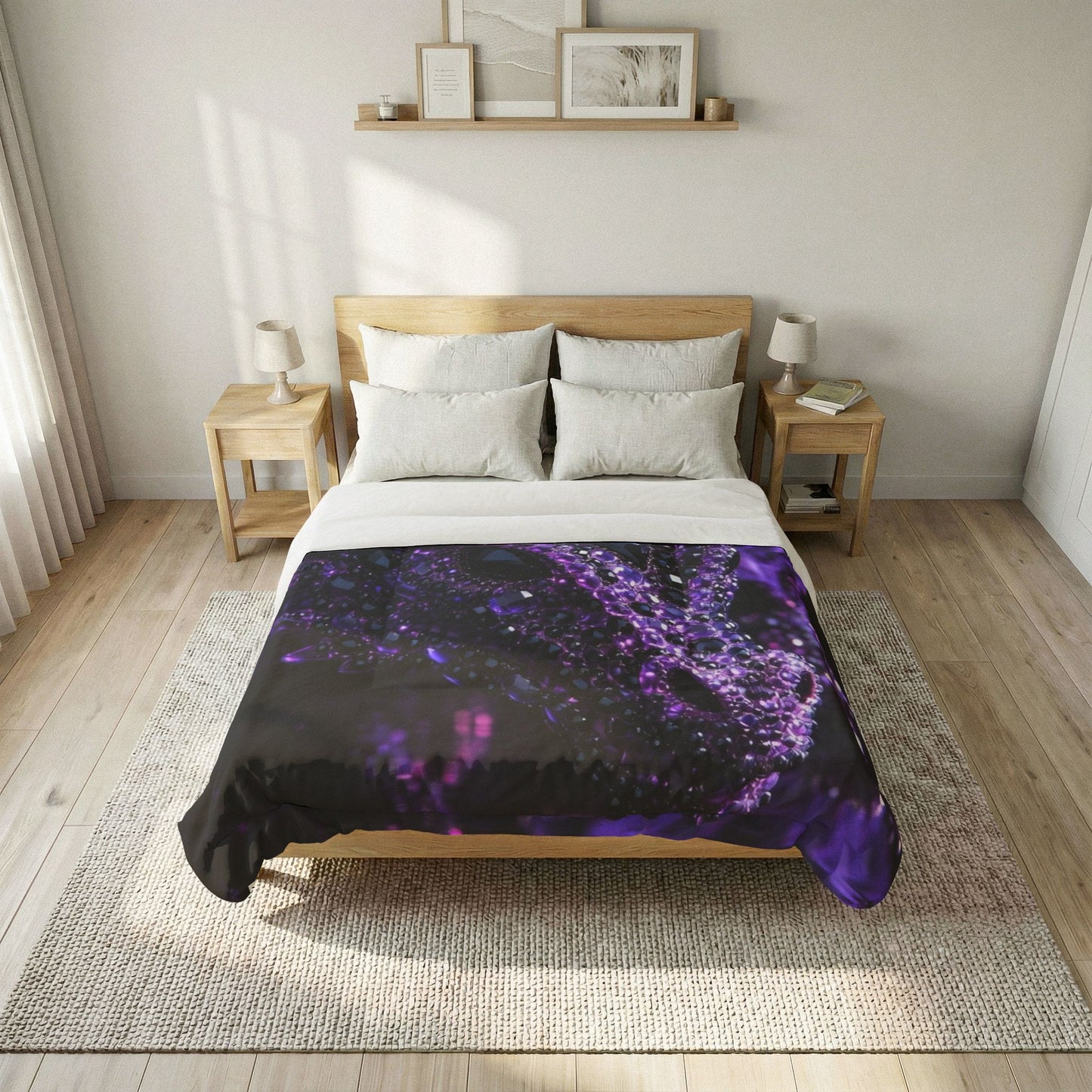 Purple Galaxy Abstract Cotton Comforter