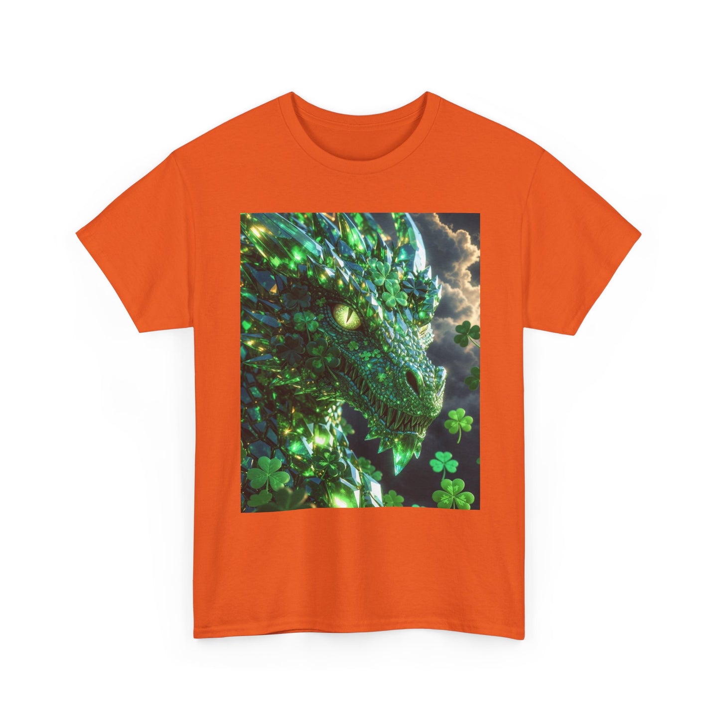 St. Patrick’s Day Green Dragon T-Shirt — Lucky Shamrock Fantasy Tee