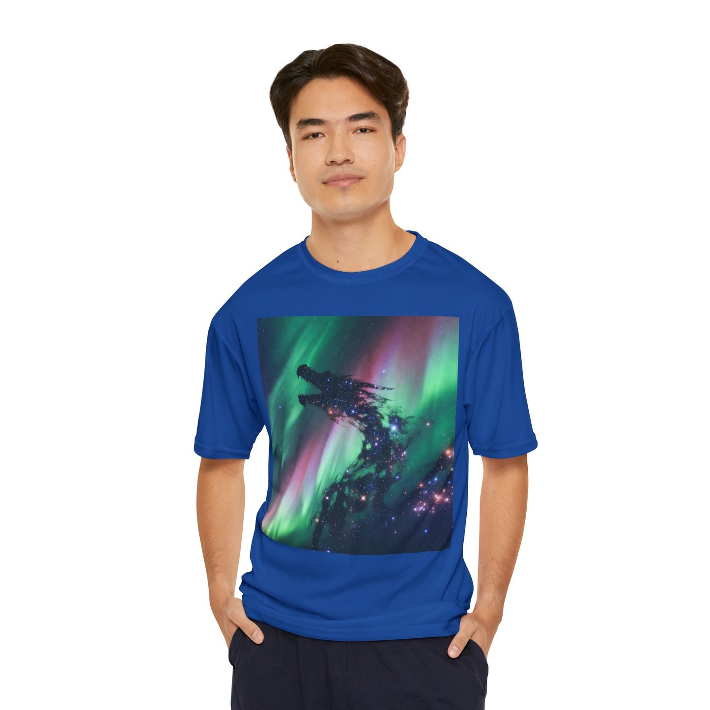 Aurora Dragon Performance T-Shirt — Northern Lights Dragon Graphic