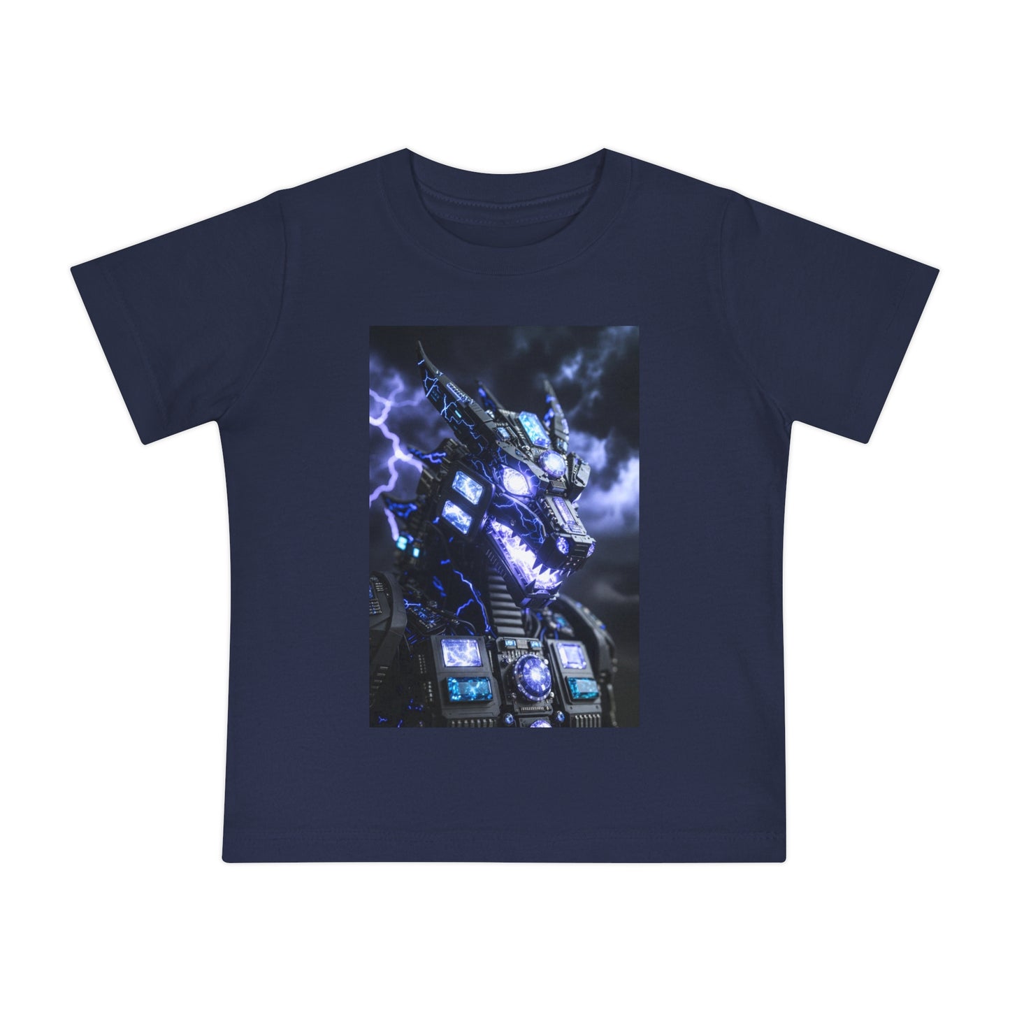 A Baby T-Shirt — Divine Dragon Armor Lightning Robot Graphic