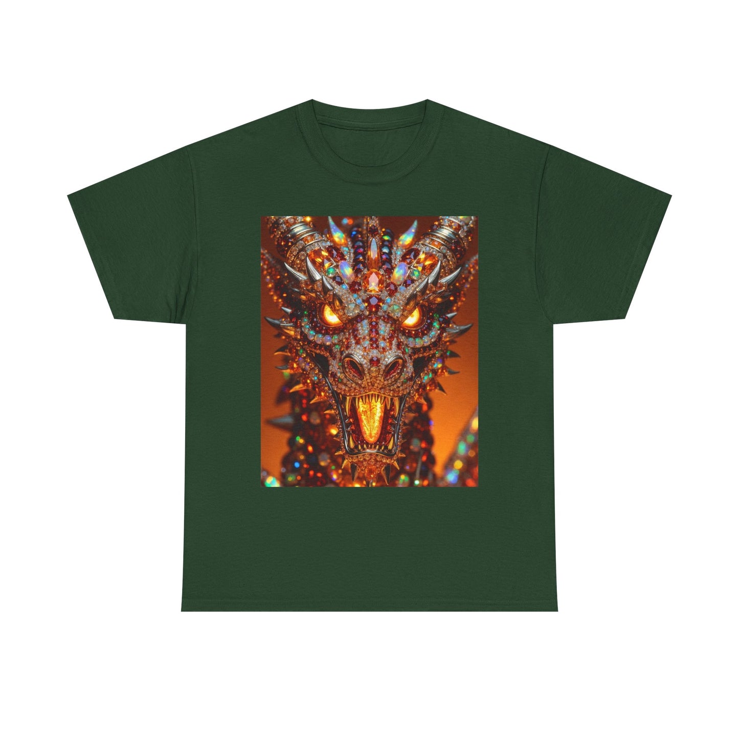 Dragon Face T-Shirt — Fiery Mythical Creature Graphic Tee