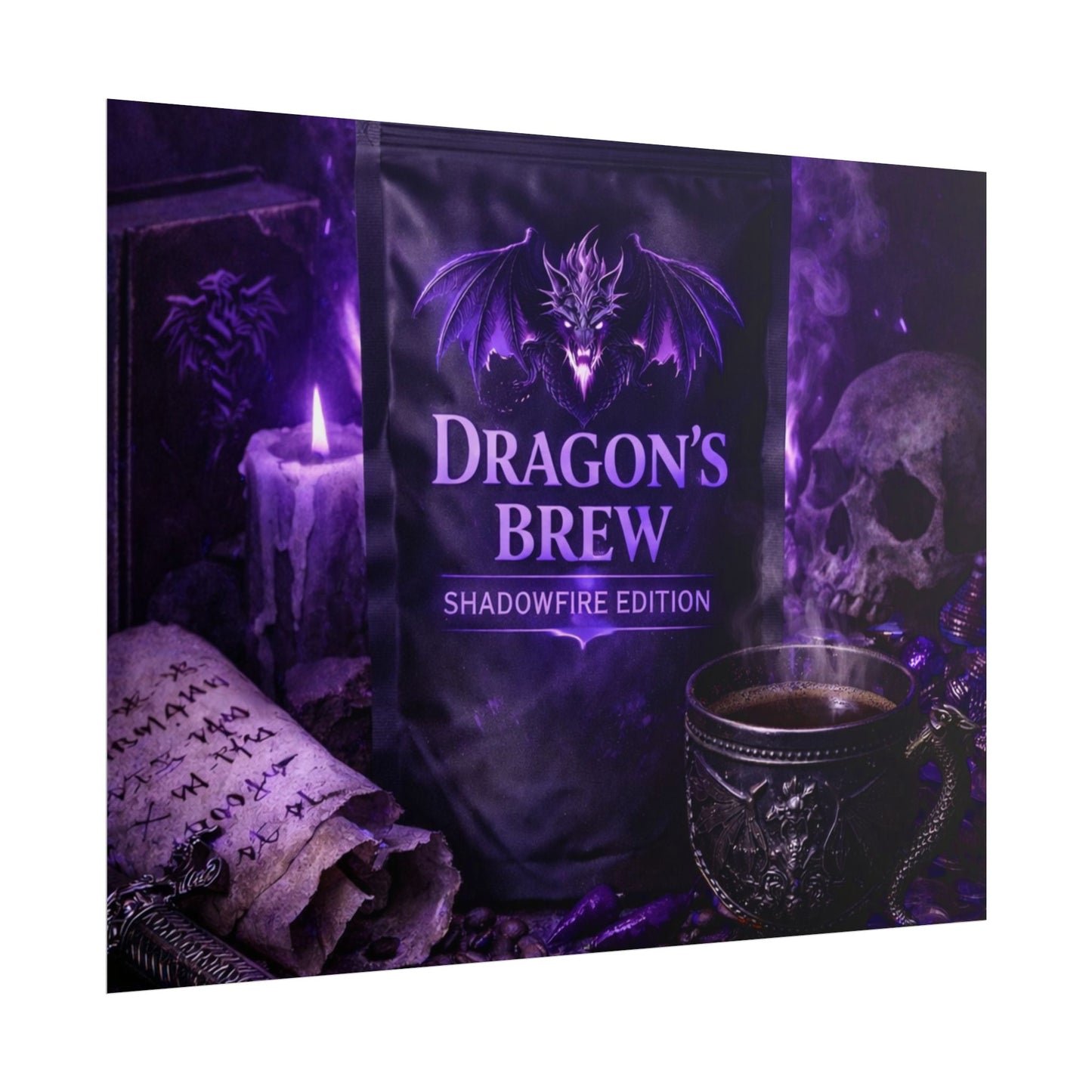 Rolled Poster — "Dragon’s Brew: Shadowfire Edition" Fantasy Poster