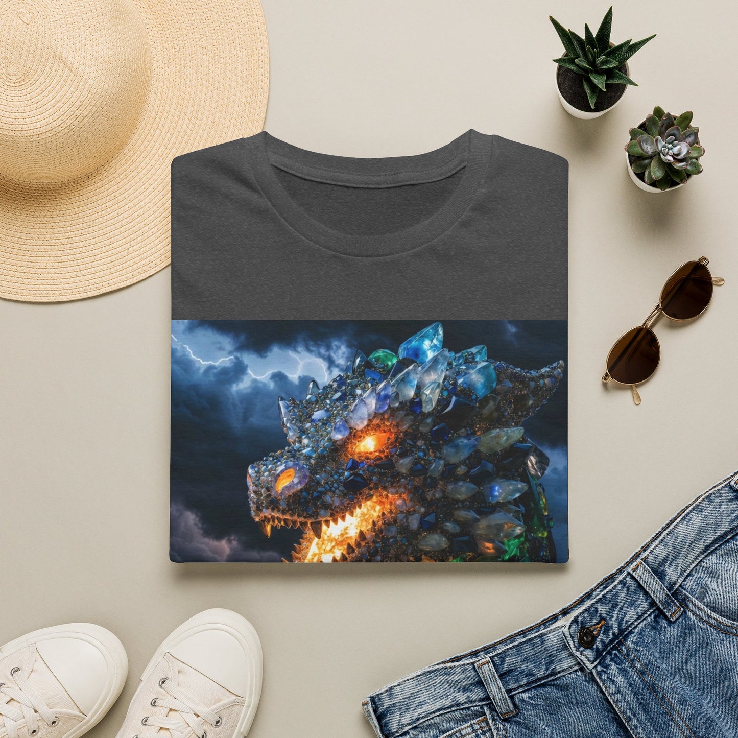 Gemstone Dragon T-Shirt — Fiery Crystal Dragon Graphic Tee
