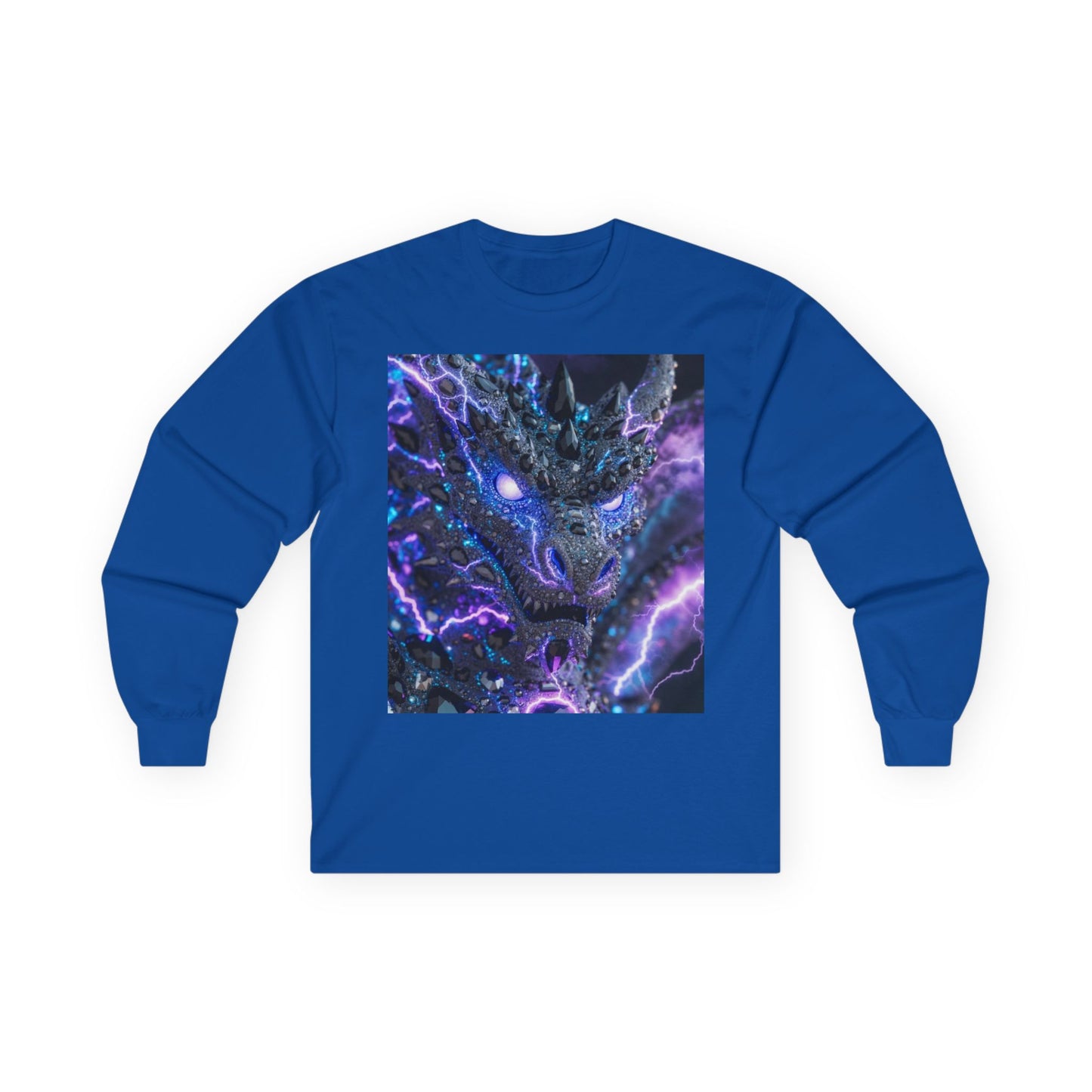 Electric Dragon Long Sleeve Tee — Neon Lightning Fantasy Shirt