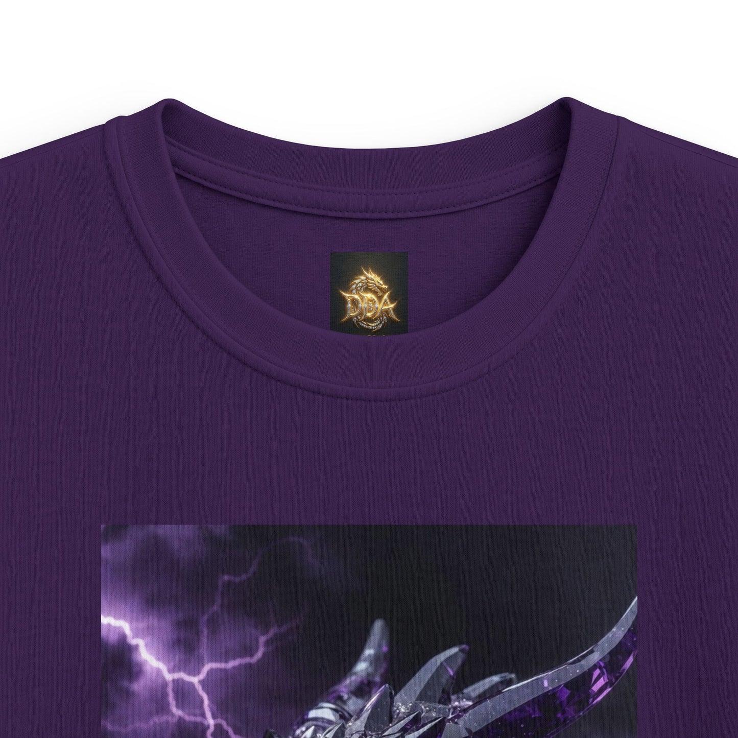 Kids Dragon Tee — Purple Lightning Dragon Graphic T-Shirt for Boys & Girls