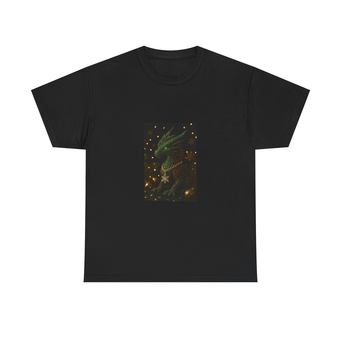 Christmas Dragon Constellation T-Shirt — Mystical Green Dragon & Starry Night Tee