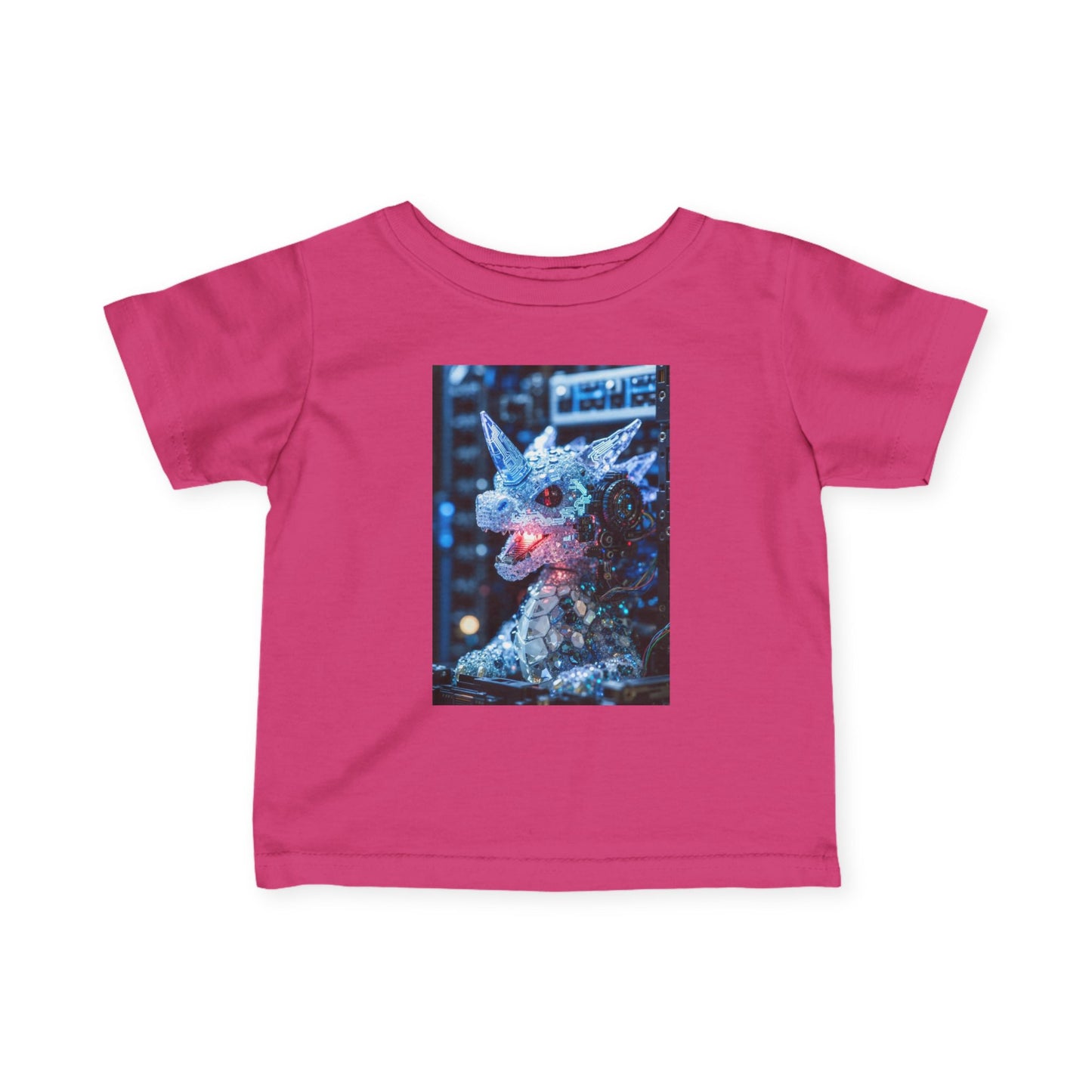Infant Tee — Sparkly Festive Dragon Illustration