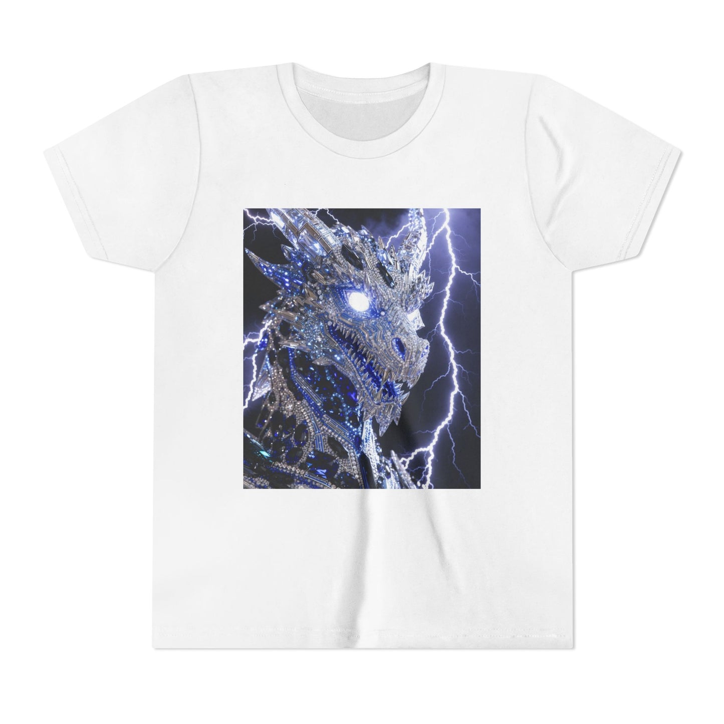 Lightning Dragon Youth Tee — Electric Dragon Graphic Shirt for Kids