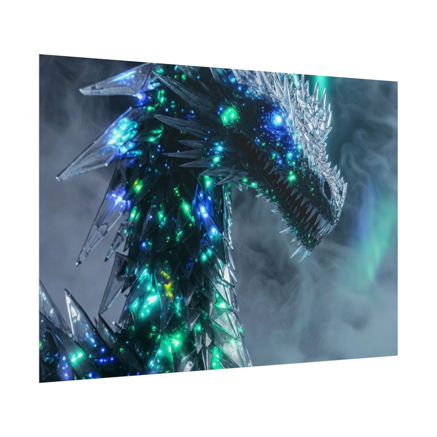 Crystal Dragon Poster – Fantasy Wall Art Rolled Print