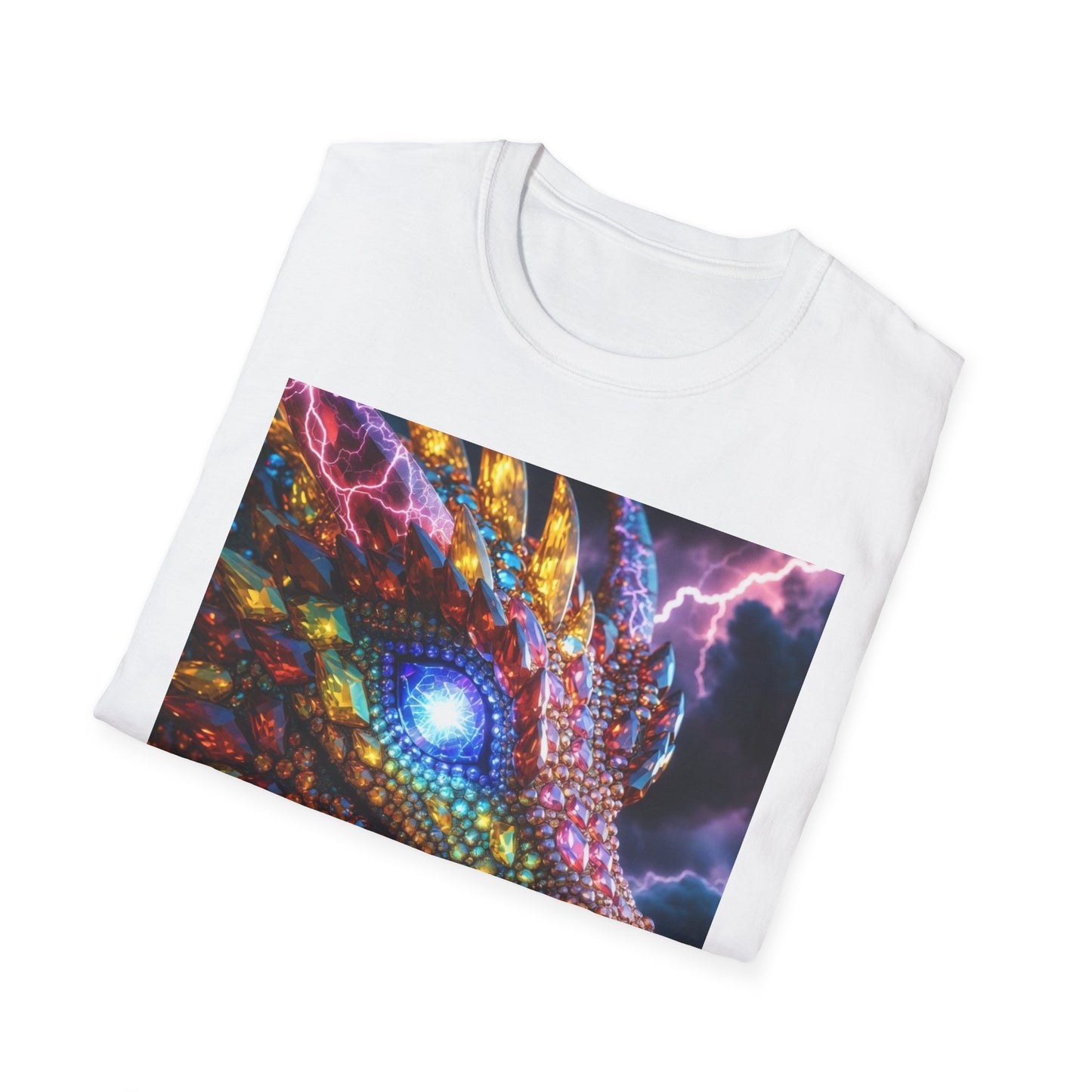 Dragon Head T-Shirt — Colorful Lightning Fantasy Graphic Tee