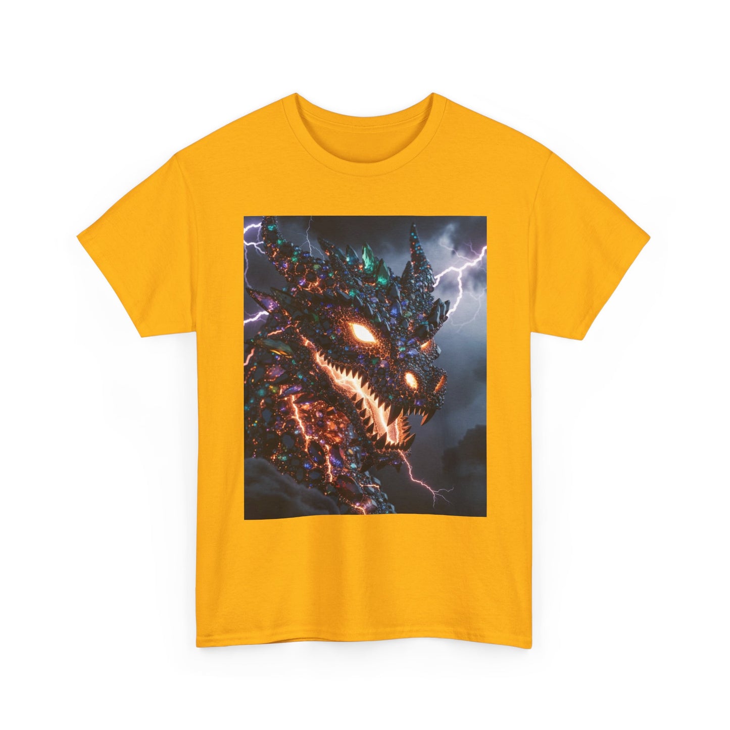 Molten Fury Dragon T‑Shirt — Lightning Kaiju Graphic Tee