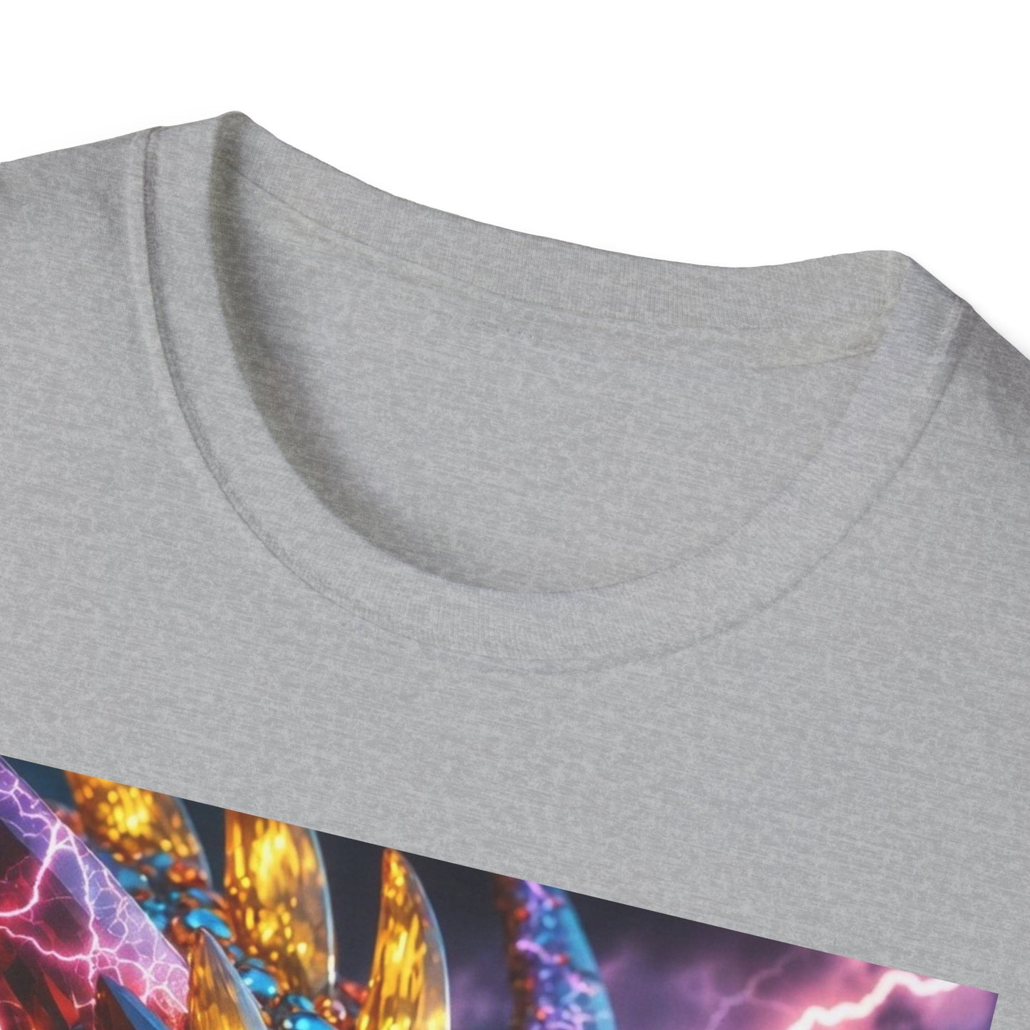 Dragon Head T-Shirt — Colorful Lightning Fantasy Graphic Tee