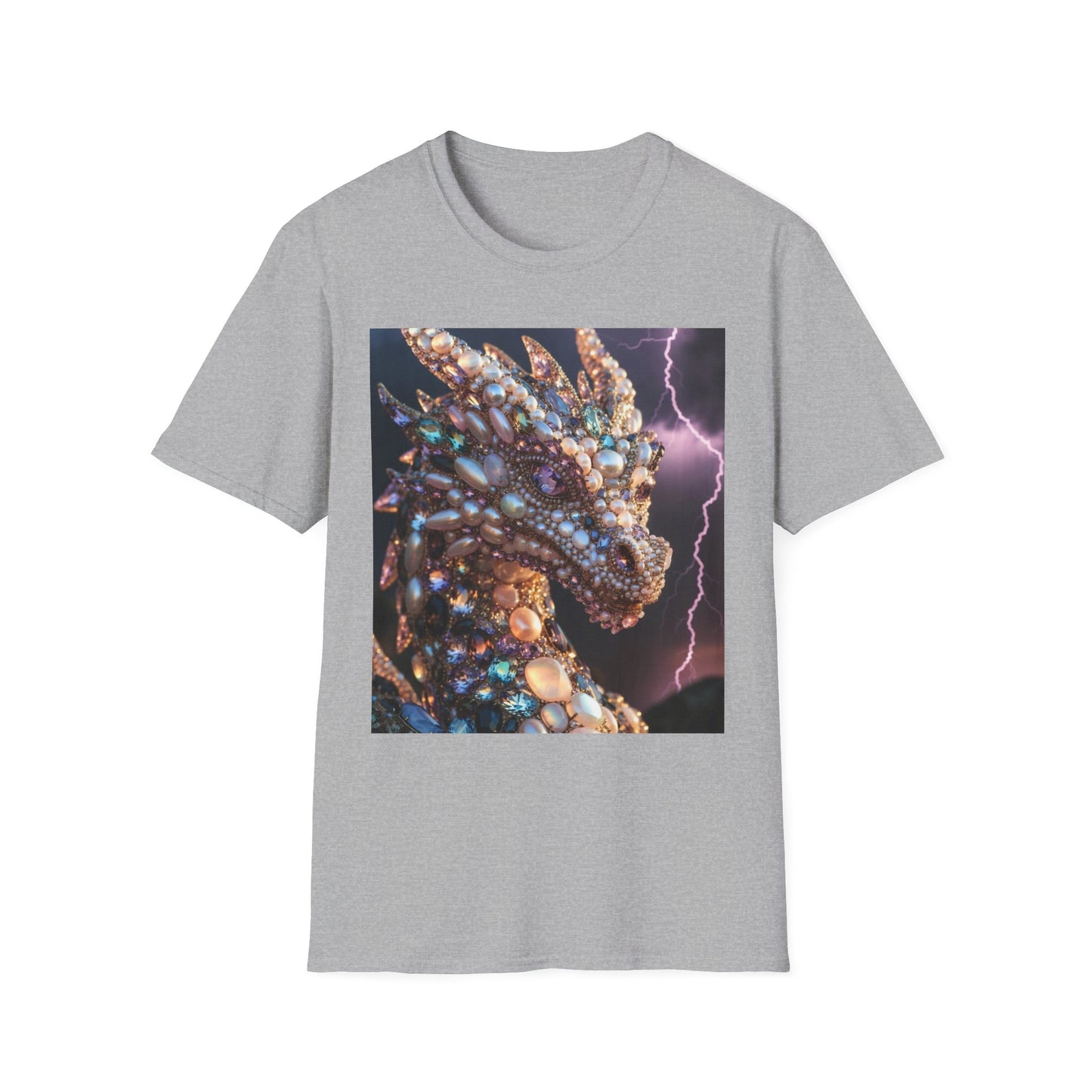 Dragon Gem Art T-Shirt — Fantasy Lightning Dragon Graphic Tee