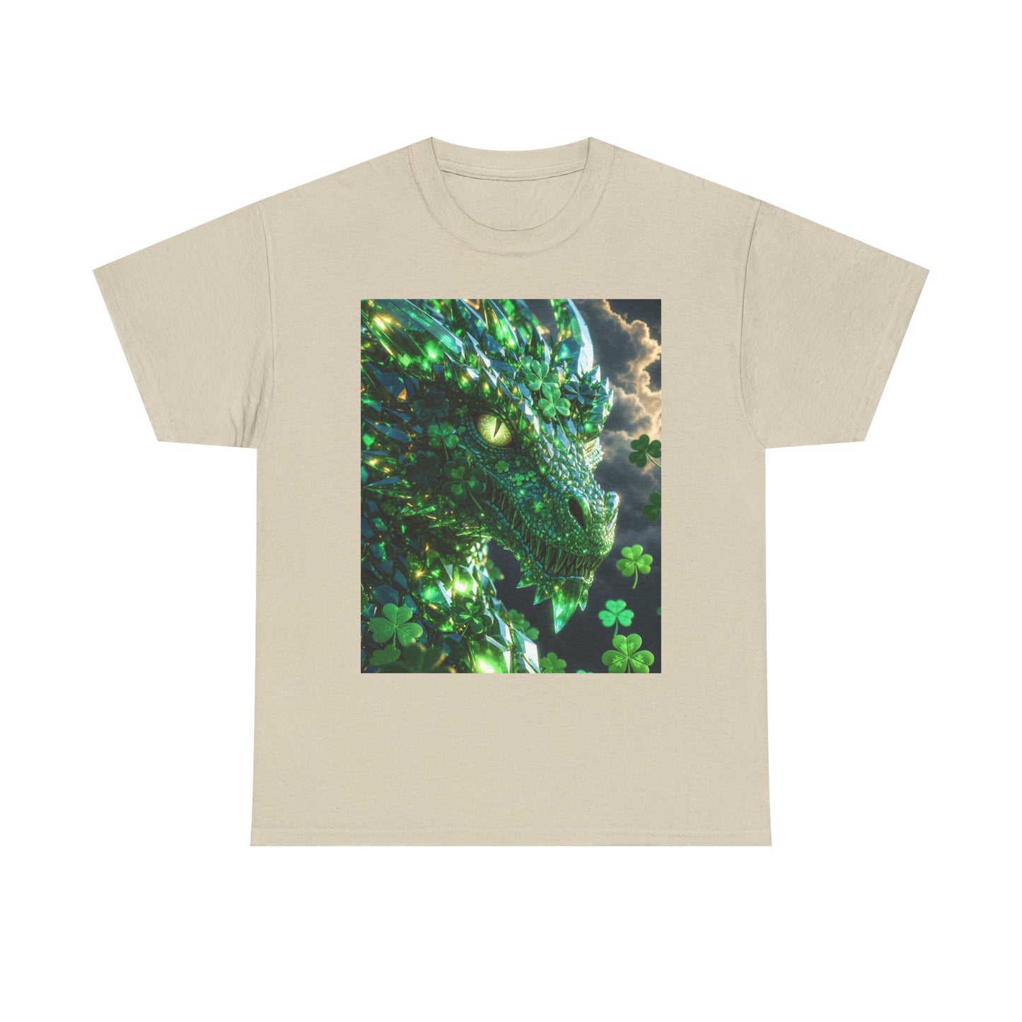 St. Patrick’s Day Green Dragon T-Shirt — Lucky Shamrock Fantasy Tee