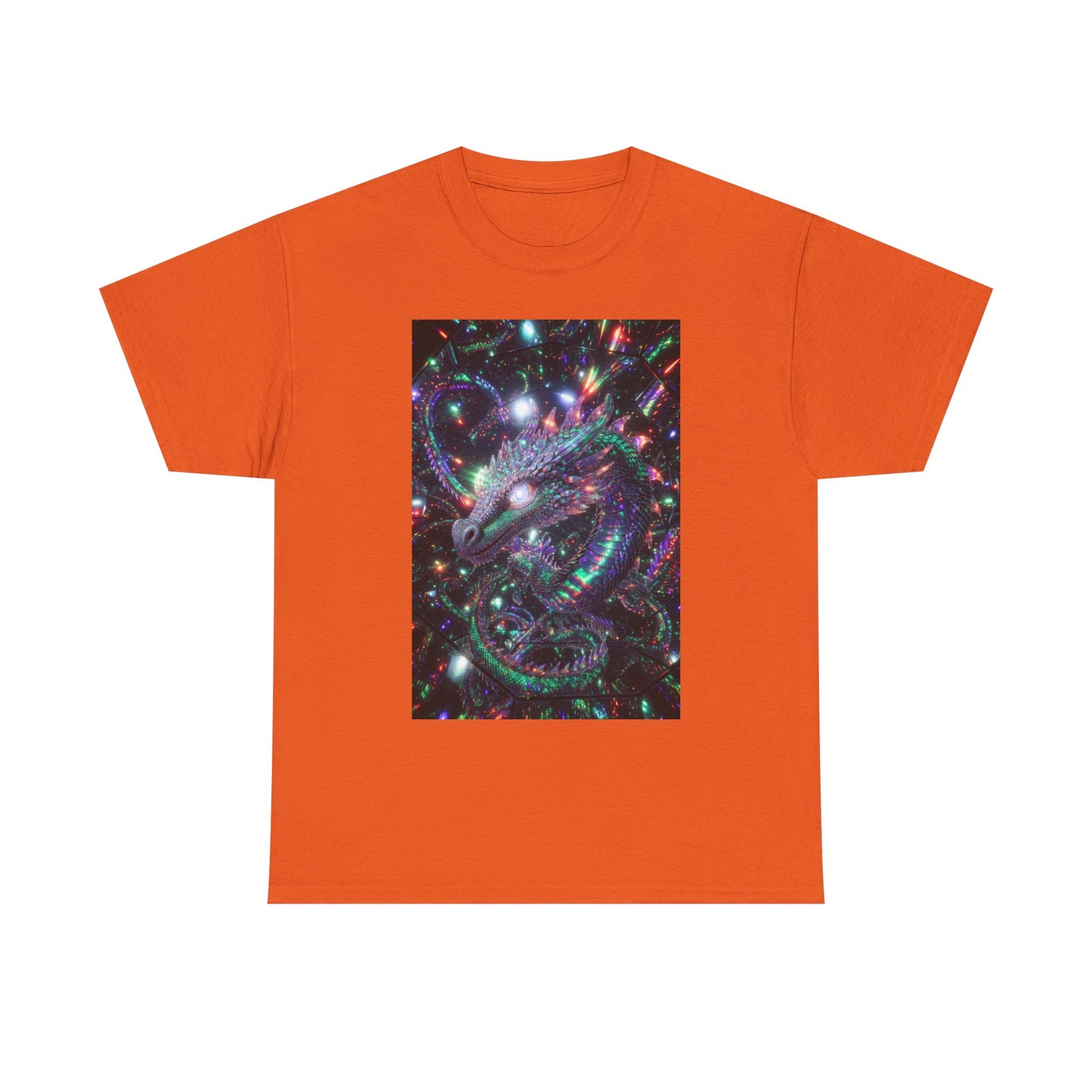 Cosmic Dragon T‑Shirt — Neon Galaxy Serpent Graphic Tee