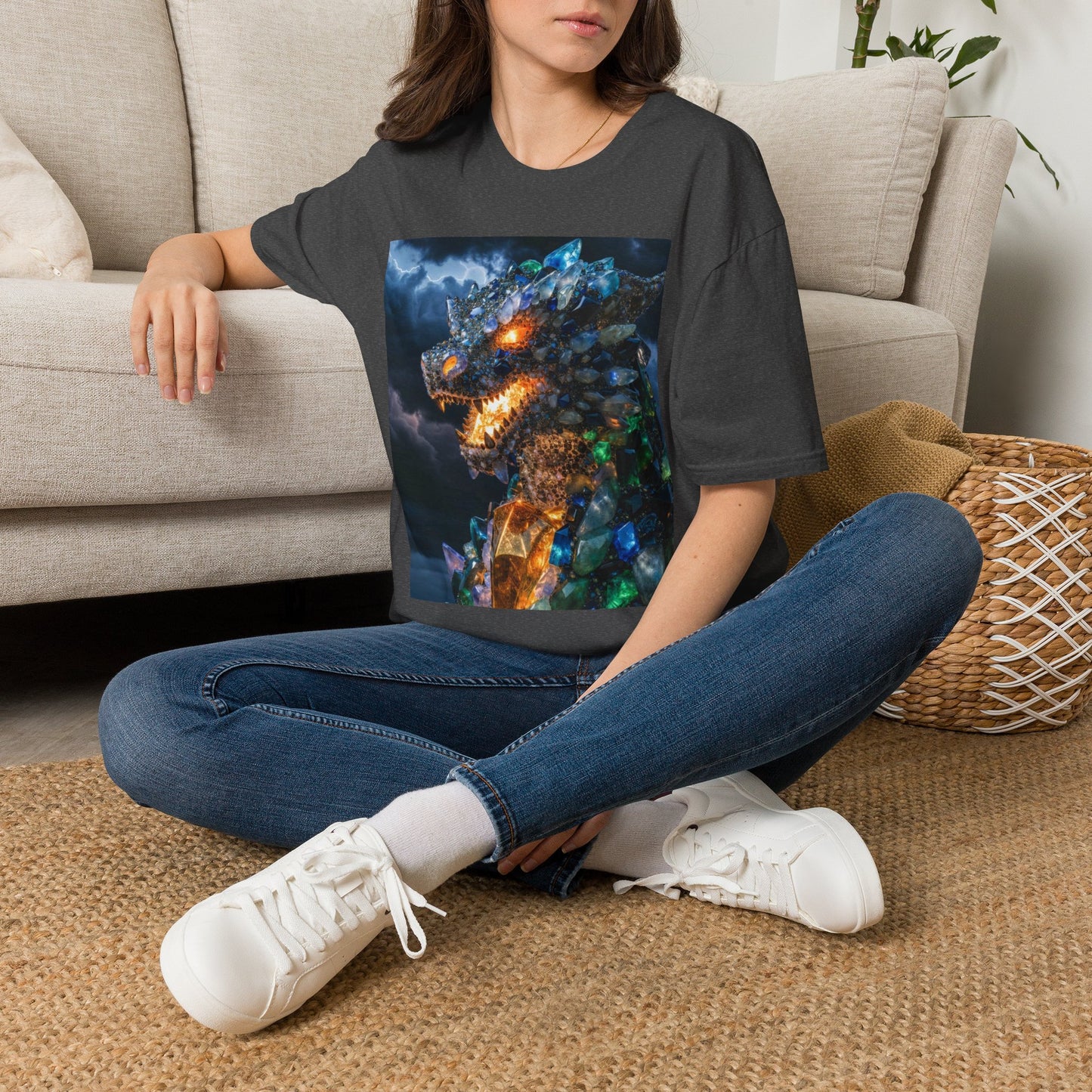 Gemstone Dragon T-Shirt — Fiery Crystal Dragon Graphic Tee
