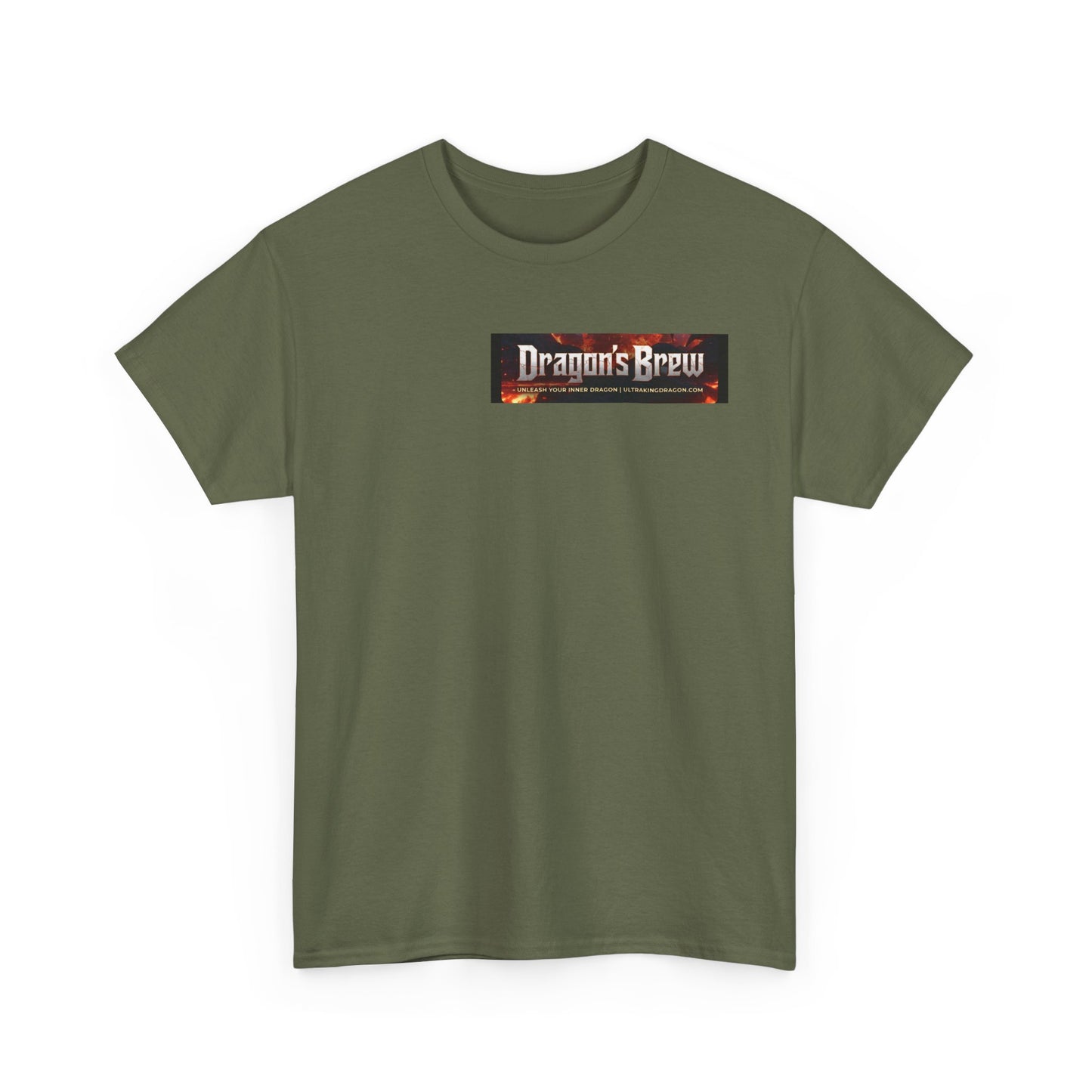 T-Shirt — "Dragon's Brew" Fiery Skull Graphic Tee
