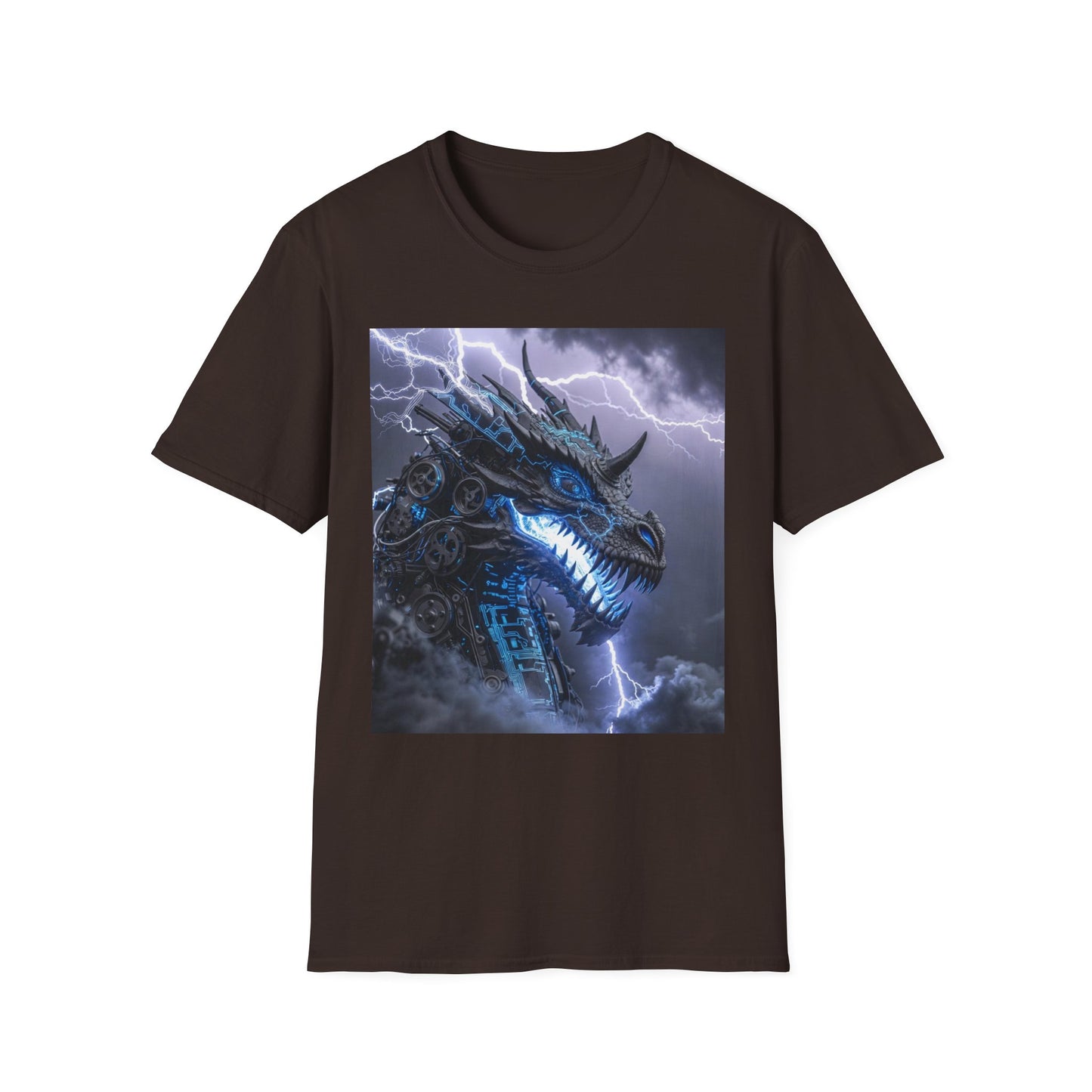 Dragon Storm T-Shirt — Electric Blue Fantasy Dragon Tee