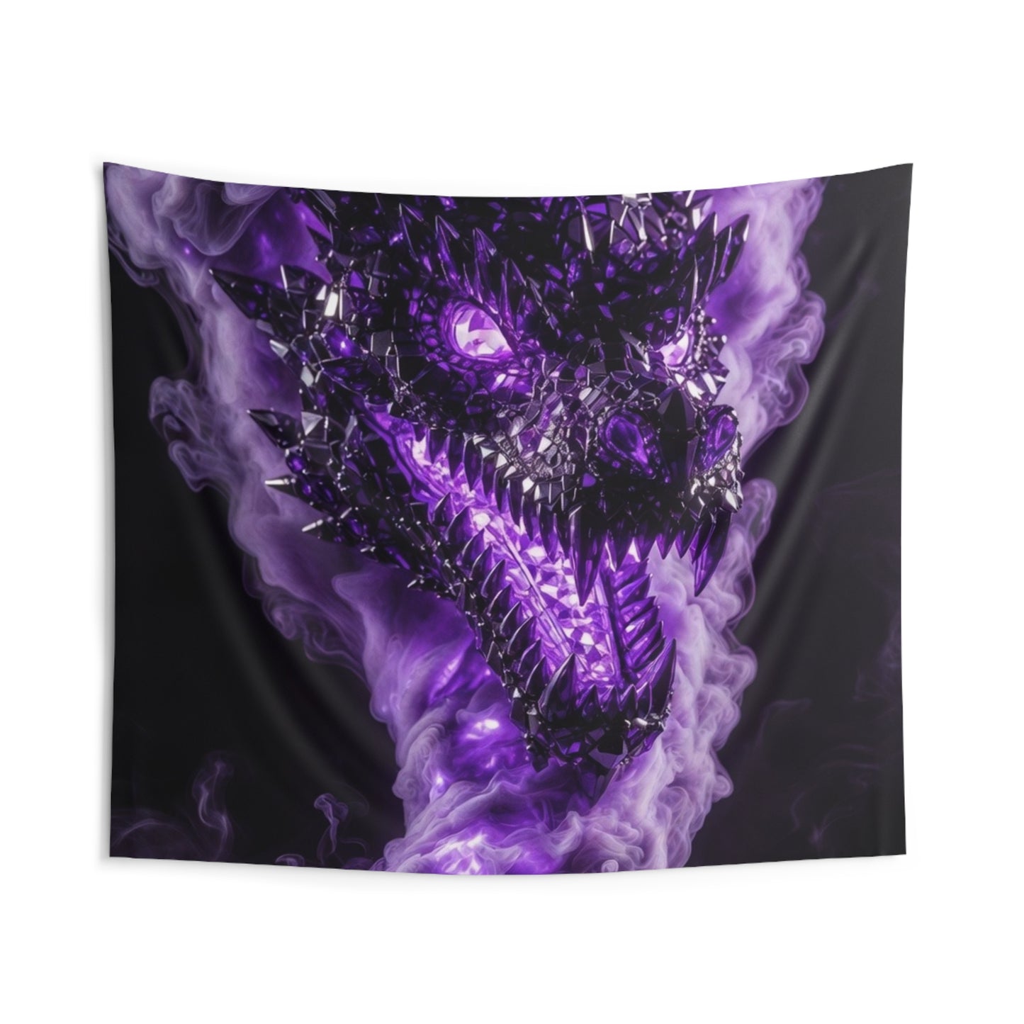 Dragon Smoke Tapestry — Purple Fantasy Wall Hanging for Gamer & Fantasy Décor