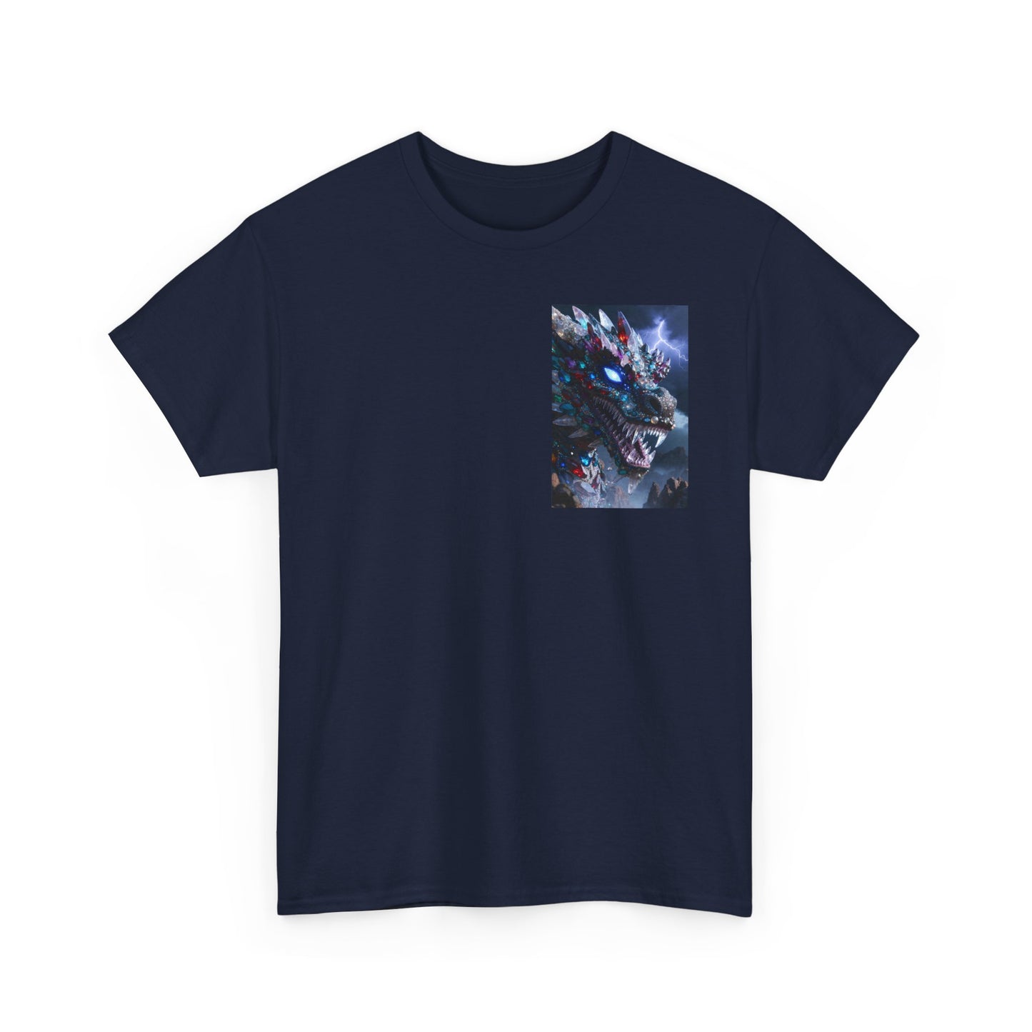Wolf Dragon Galaxy Pocket Tee — Cosmic Wolf Graphic T-Shirt