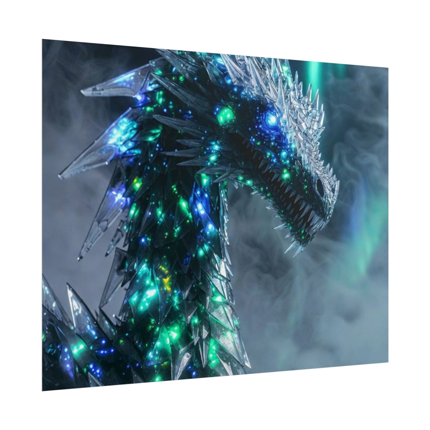 Crystal Dragon Poster – Fantasy Wall Art Rolled Print