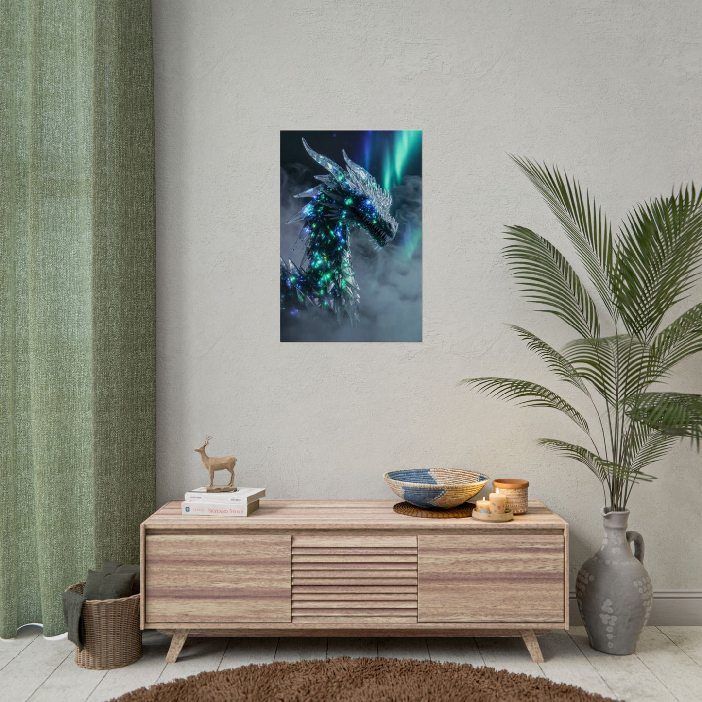 Crystal Dragon Poster – Fantasy Wall Art Rolled Print