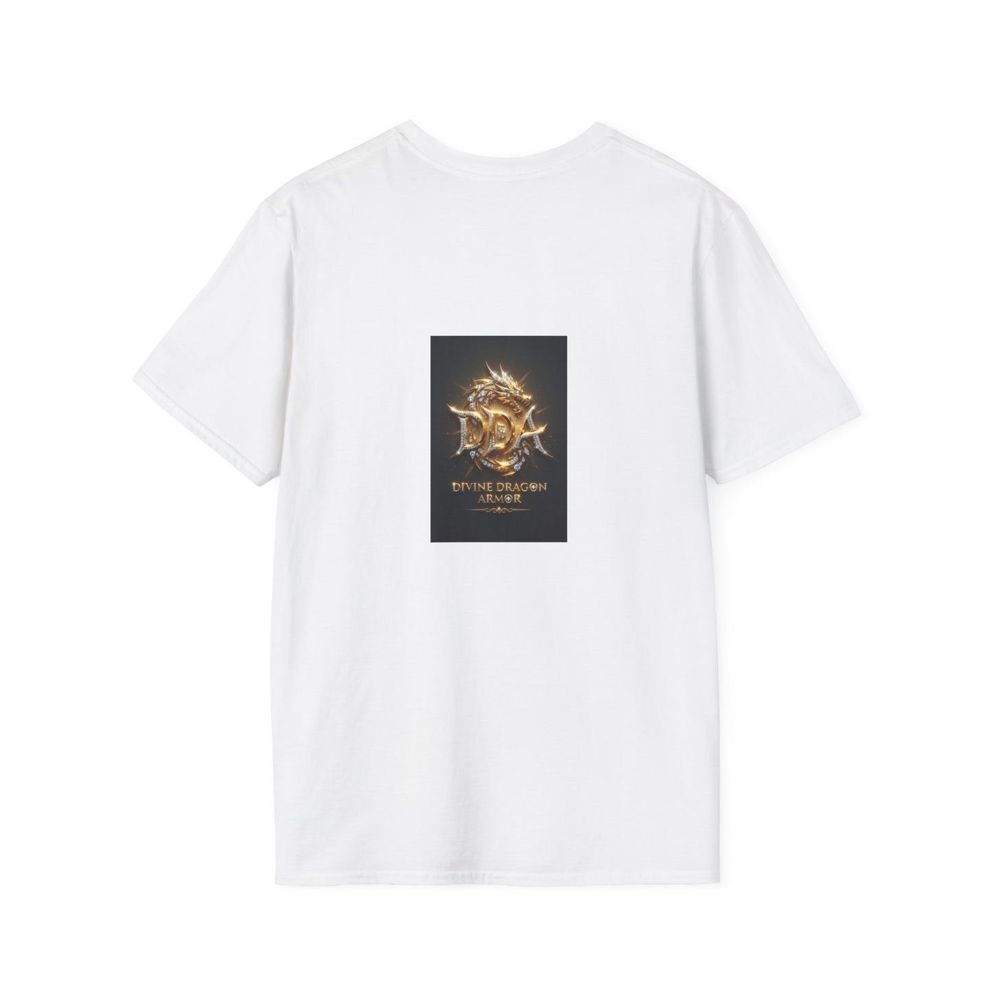 #1 seller DDA DIVINE DRAGON ARMOR T-Shirt — Golden Dragon Emblem Chest Logo, Fantasy Gaming Fan Tee