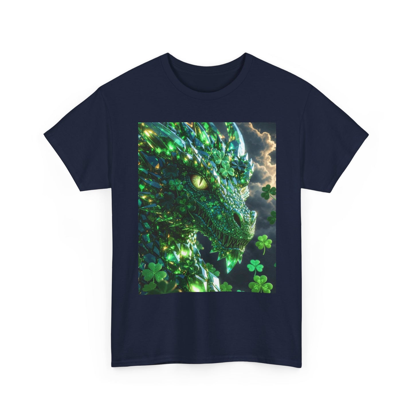 St. Patrick’s Day Green Dragon T-Shirt — Lucky Shamrock Fantasy Tee