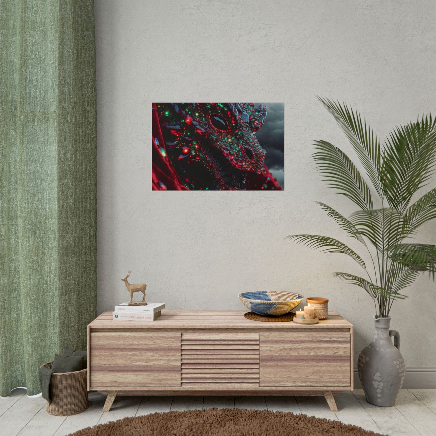 Rolled Poster — Jewel-Encrusted Dragon Art Print