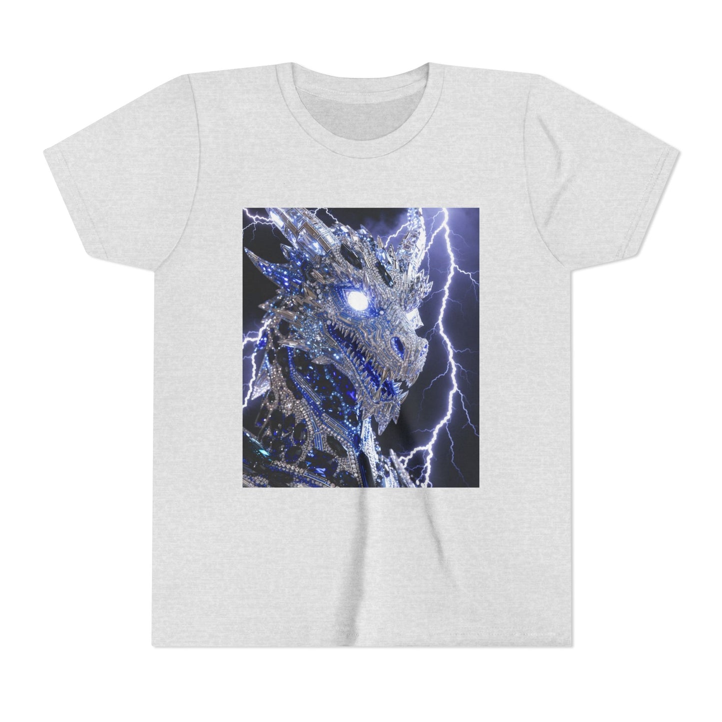 Lightning Dragon Youth Tee — Electric Dragon Graphic Shirt for Kids