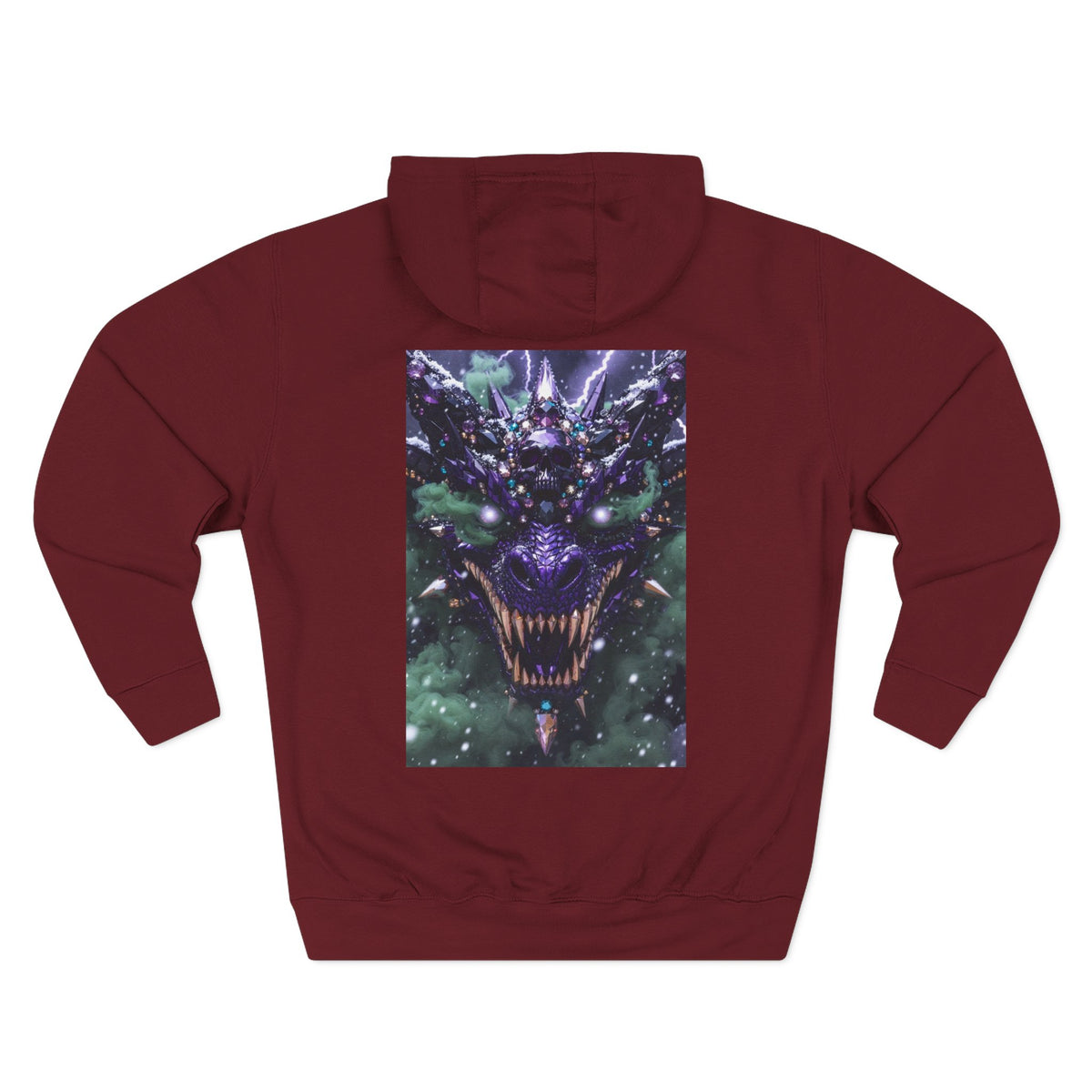 A Mystic Cosmic 🐉 Hoodie — Astral Galaxy Cat Chest Print Fleece Hoodie