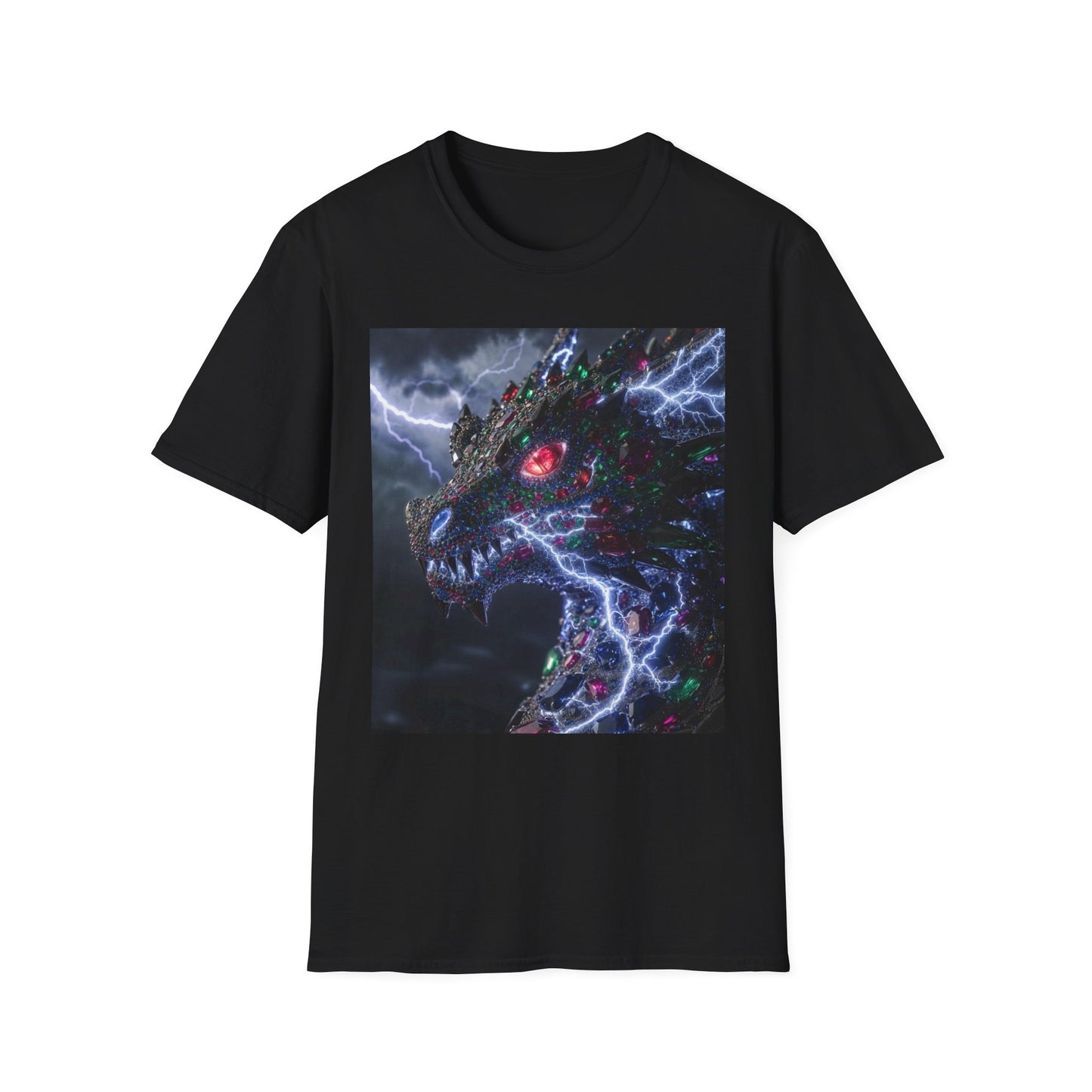 Dragon Lightning T-Shirt — Electric Dark Fantasy Monster Graphic Tee