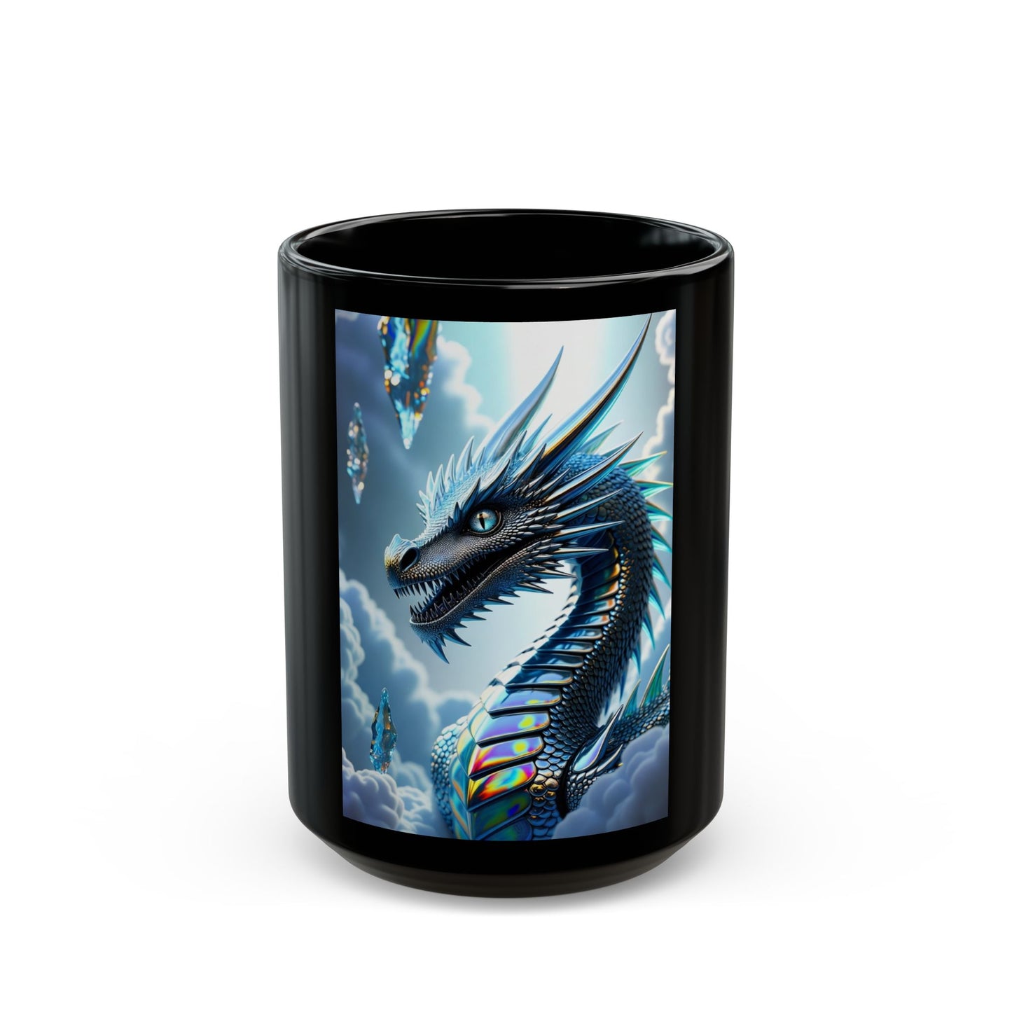 Mystical Dragon Black Mug