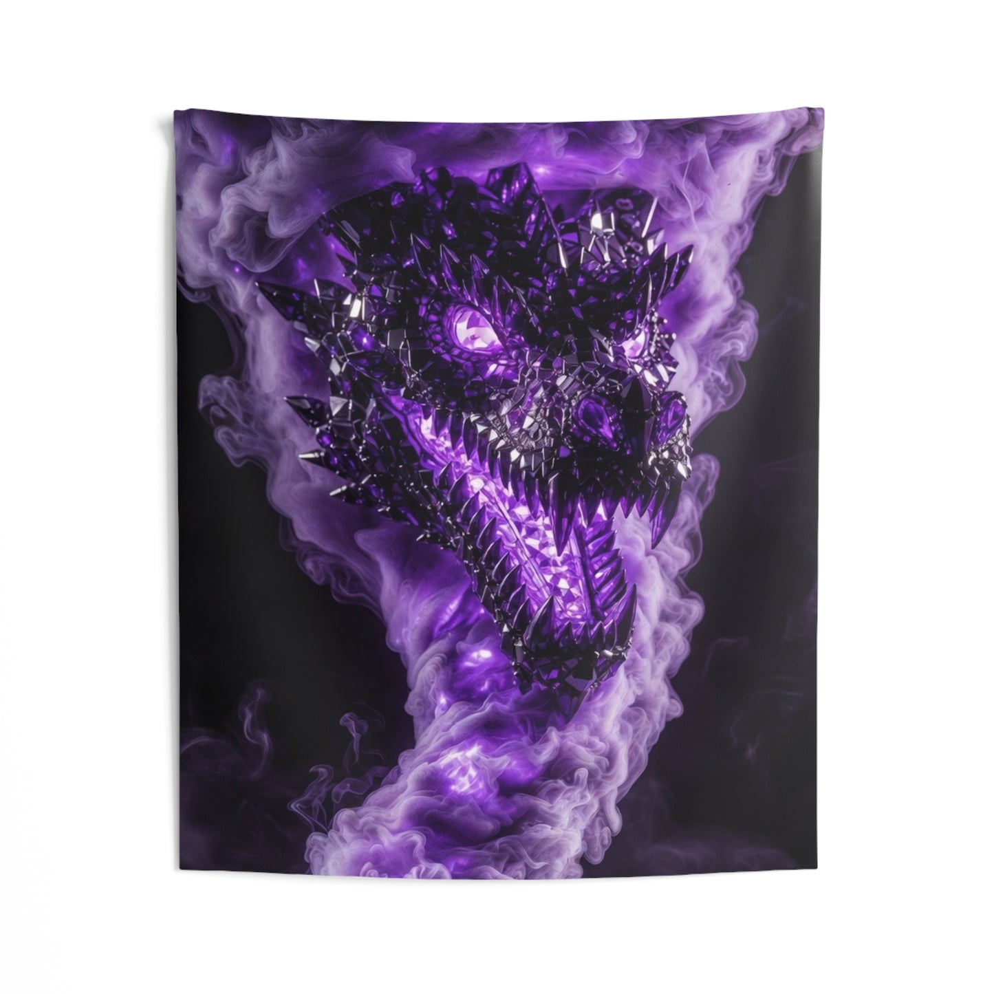 Dragon Smoke Tapestry — Purple Fantasy Wall Hanging for Gamer & Fantasy Décor