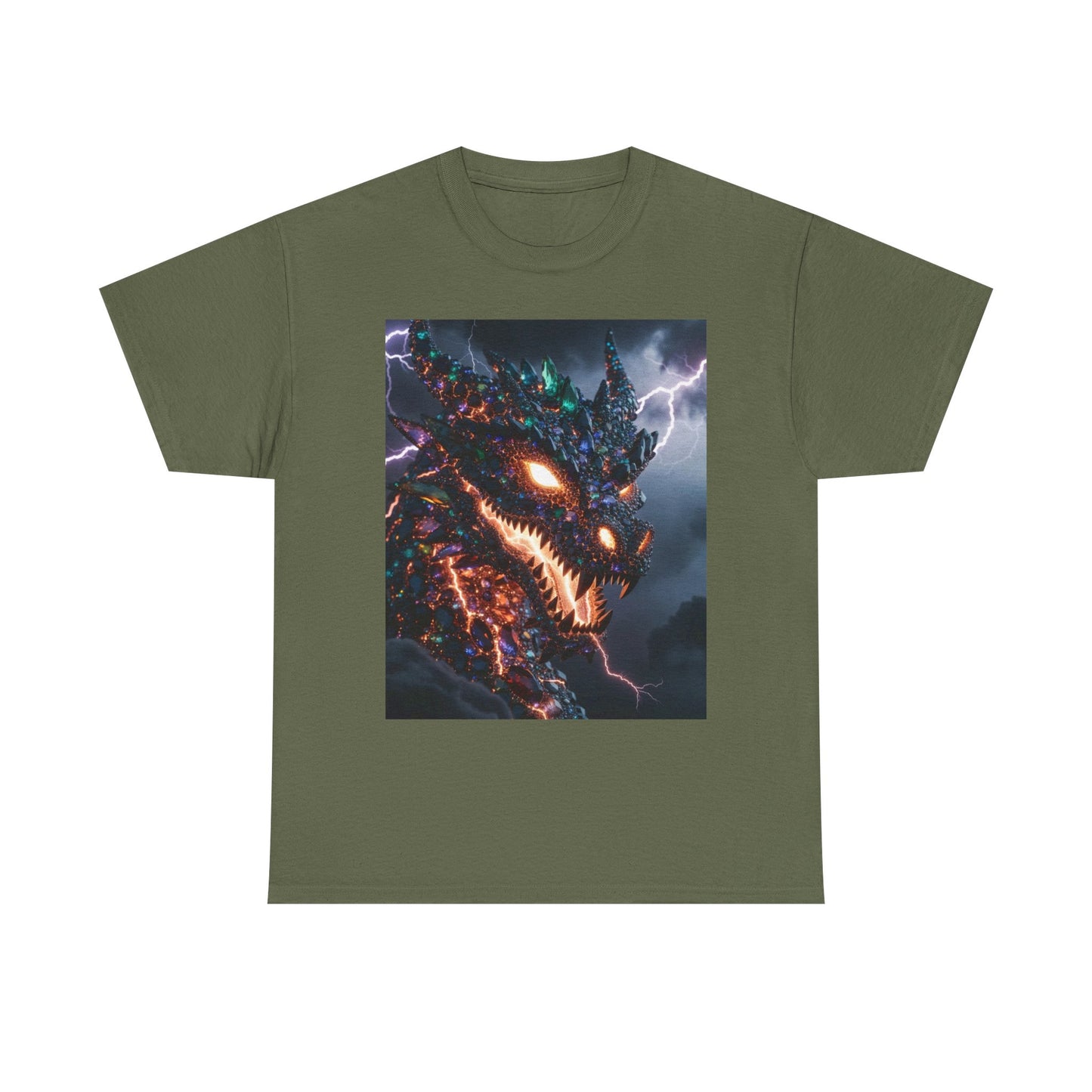 Molten Fury Dragon T‑Shirt — Lightning Kaiju Graphic Tee