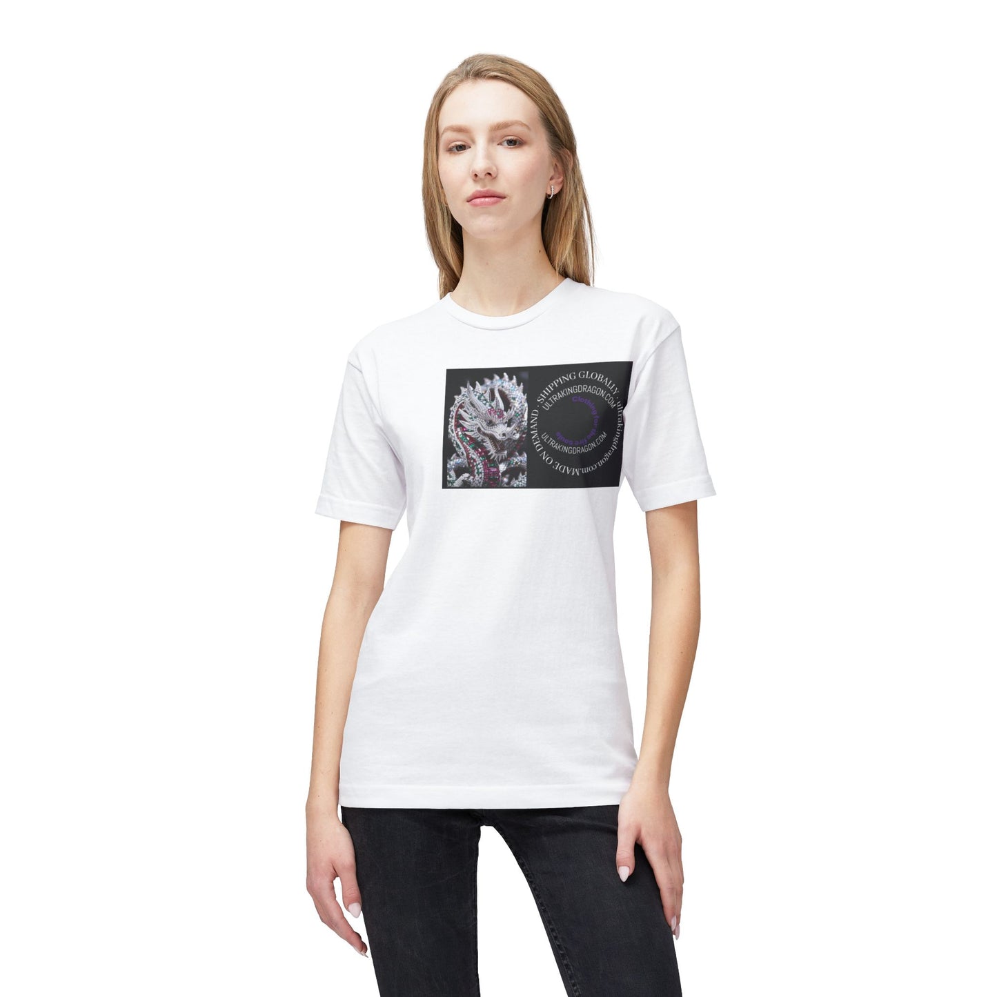 Dragon Heart T-Shirt — Floral Dragon Illustration with Circular Text