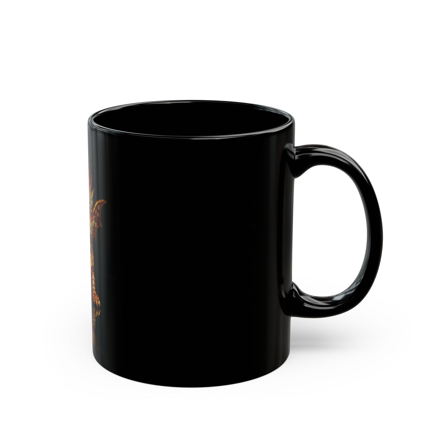 Dragon Design Black Mug - 11oz & 15oz