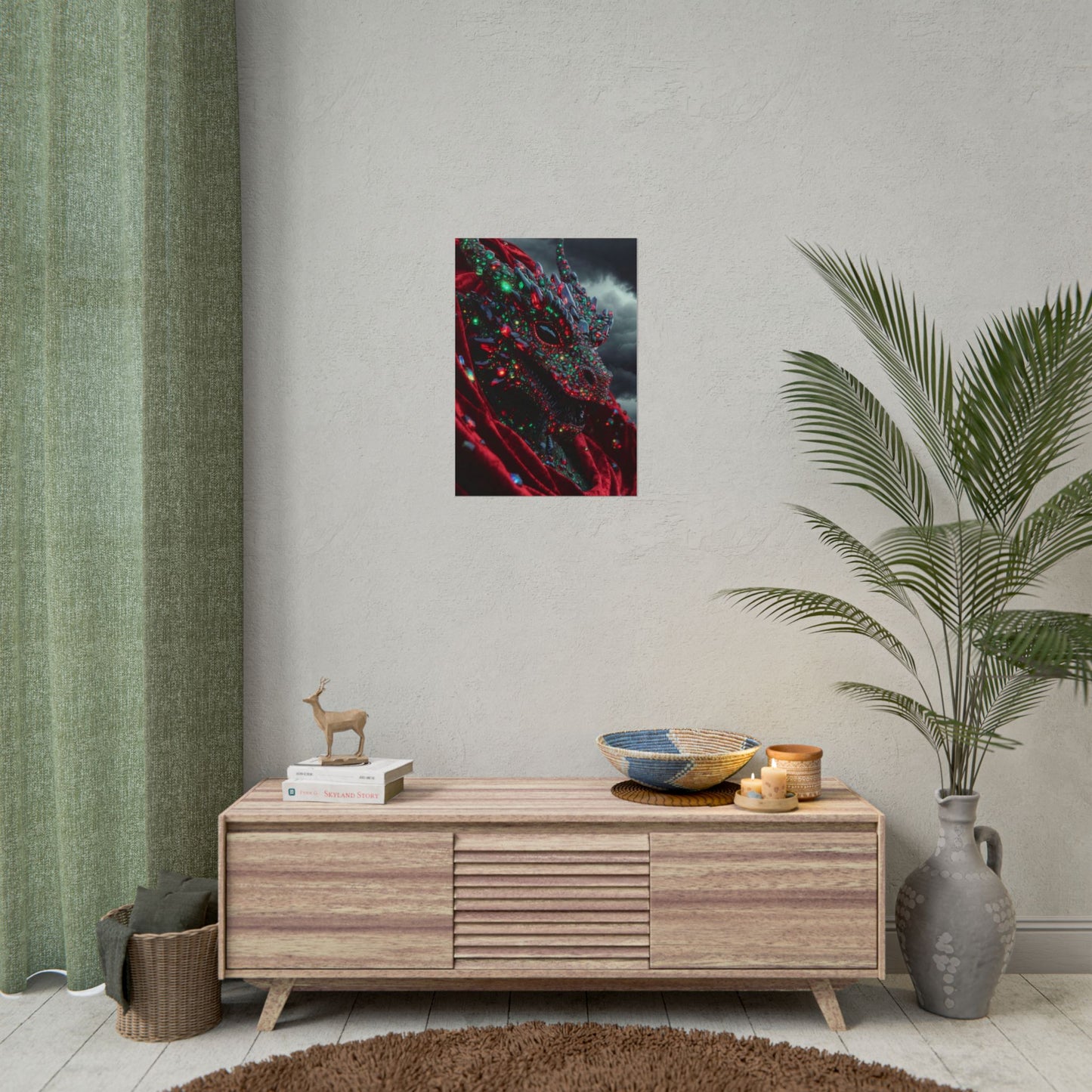 Rolled Poster — Jewel-Encrusted Dragon Art Print