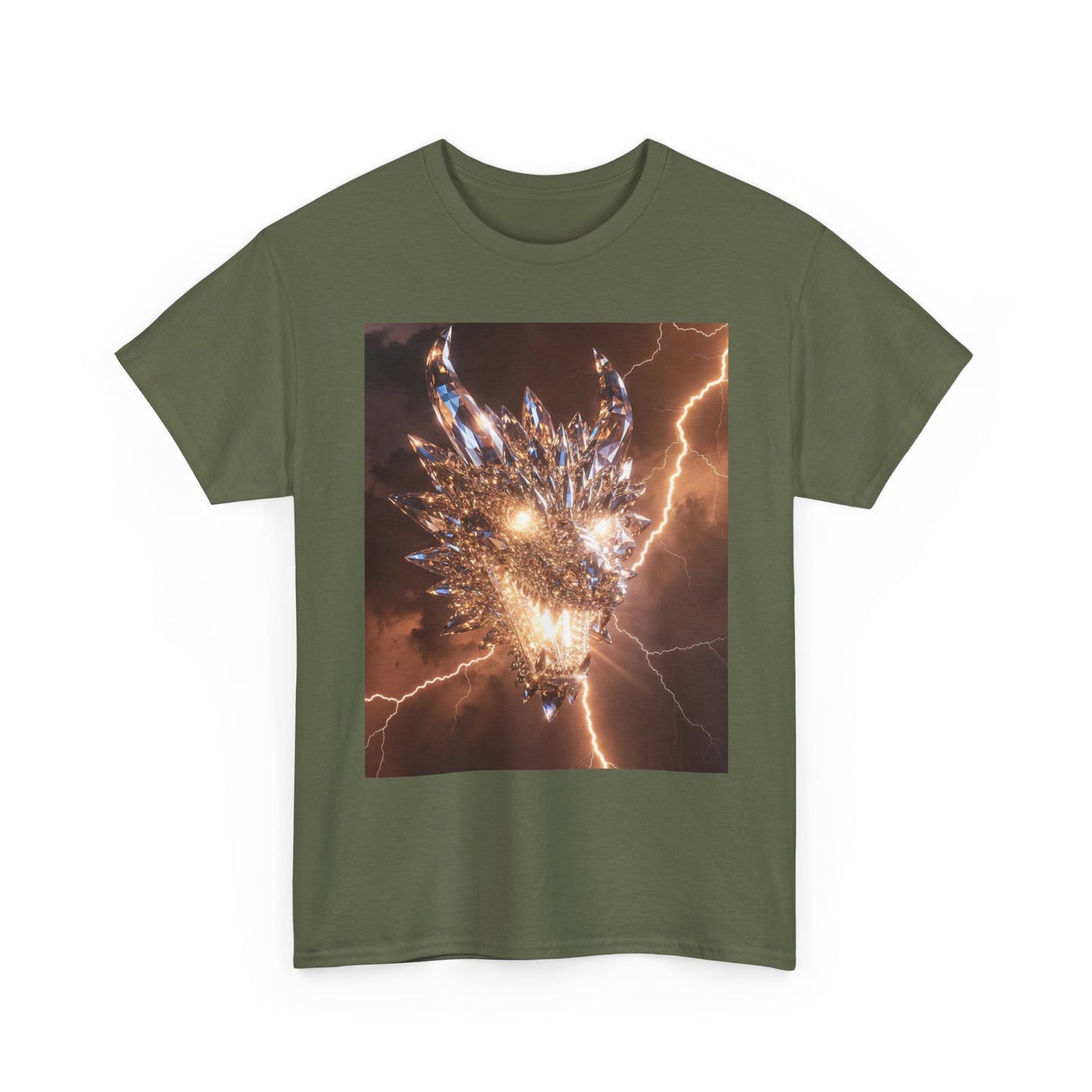 Dragon Lightning Graphic Tee — Fiery Electric Fantasy T-Shirt