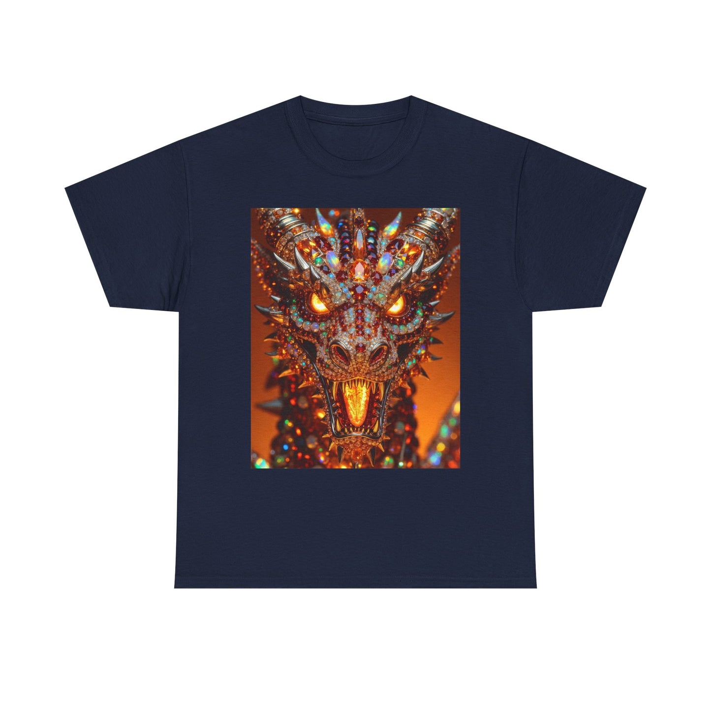 Dragon Face T-Shirt — Fiery Mythical Creature Graphic Tee
