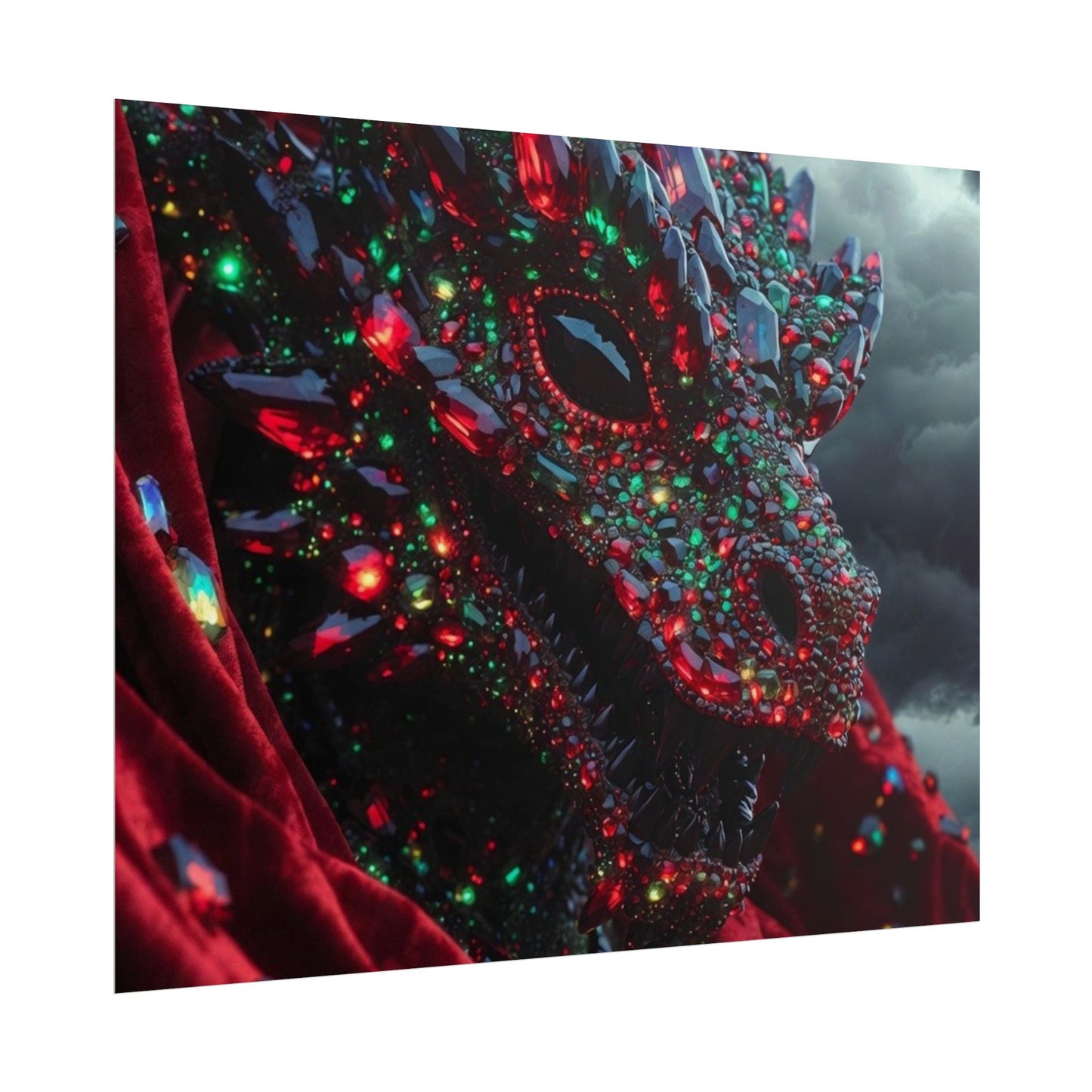 Rolled Poster — Jewel-Encrusted Dragon Art Print