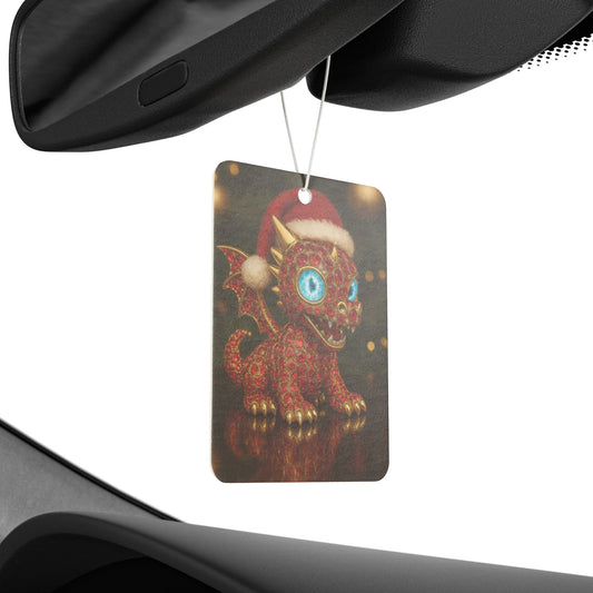 A Christmas dragon Festive Dragon Car Air Freshener | Christmas Decoration, Holiday Gift, Cute Aroma, Car Accessory, Unique Air Freshener