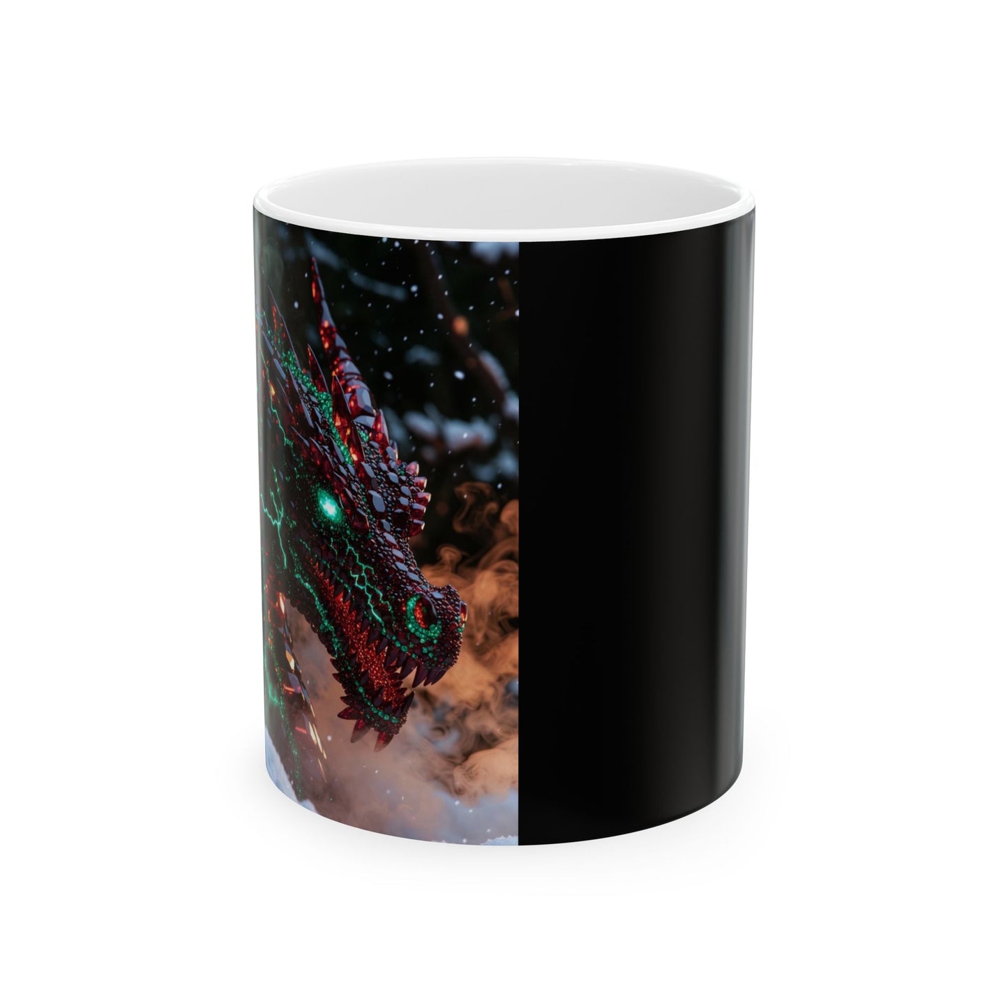 Dragon Christmas Ceramic Mug — Festive Fantasy Holiday Coffee Cup (11oz/15oz)