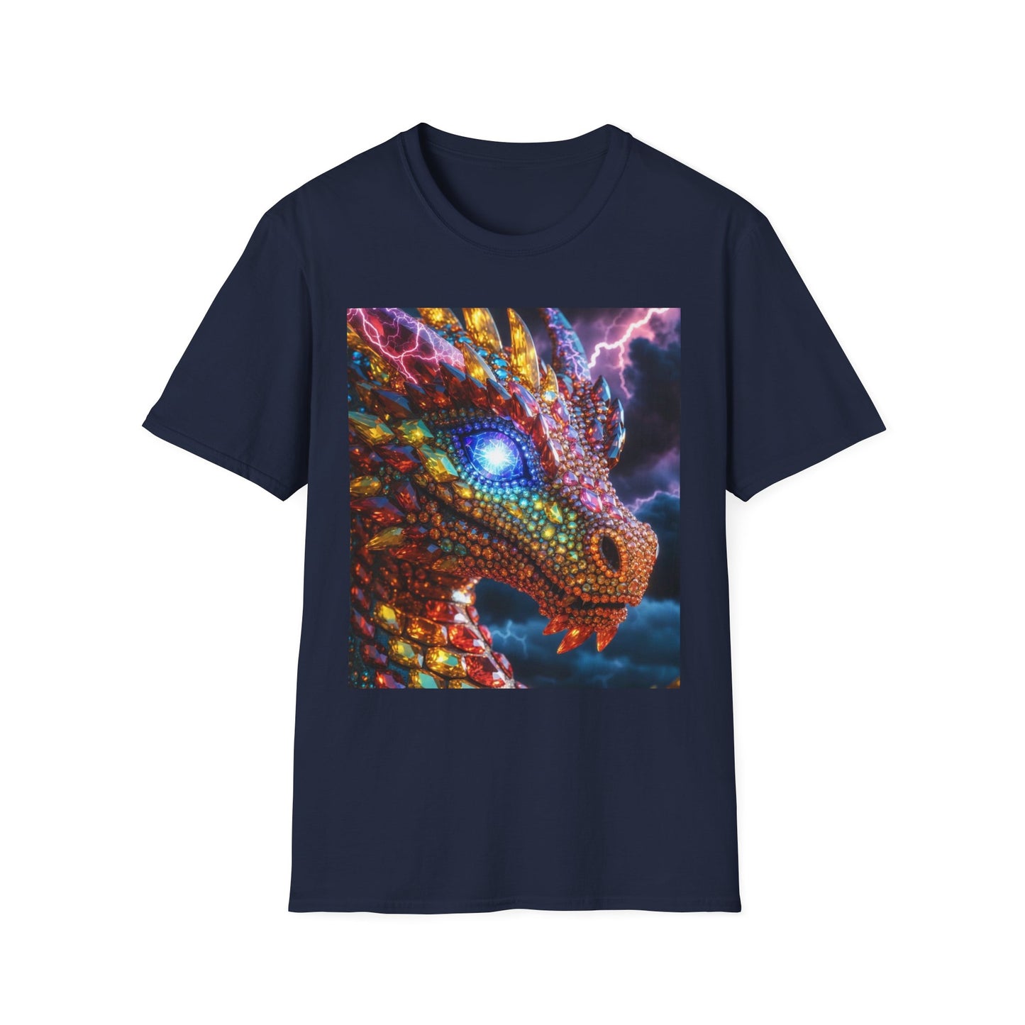 Dragon Head T-Shirt — Colorful Lightning Fantasy Graphic Tee