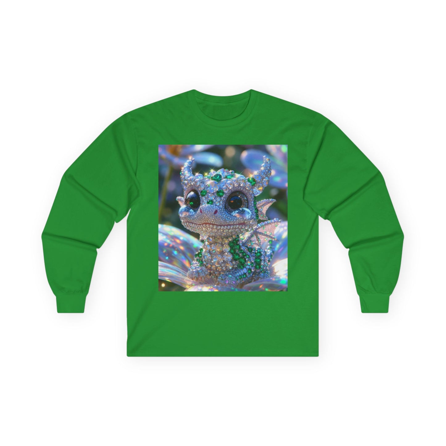 Sparkling Crystal Dragon Long Sleeve Tee