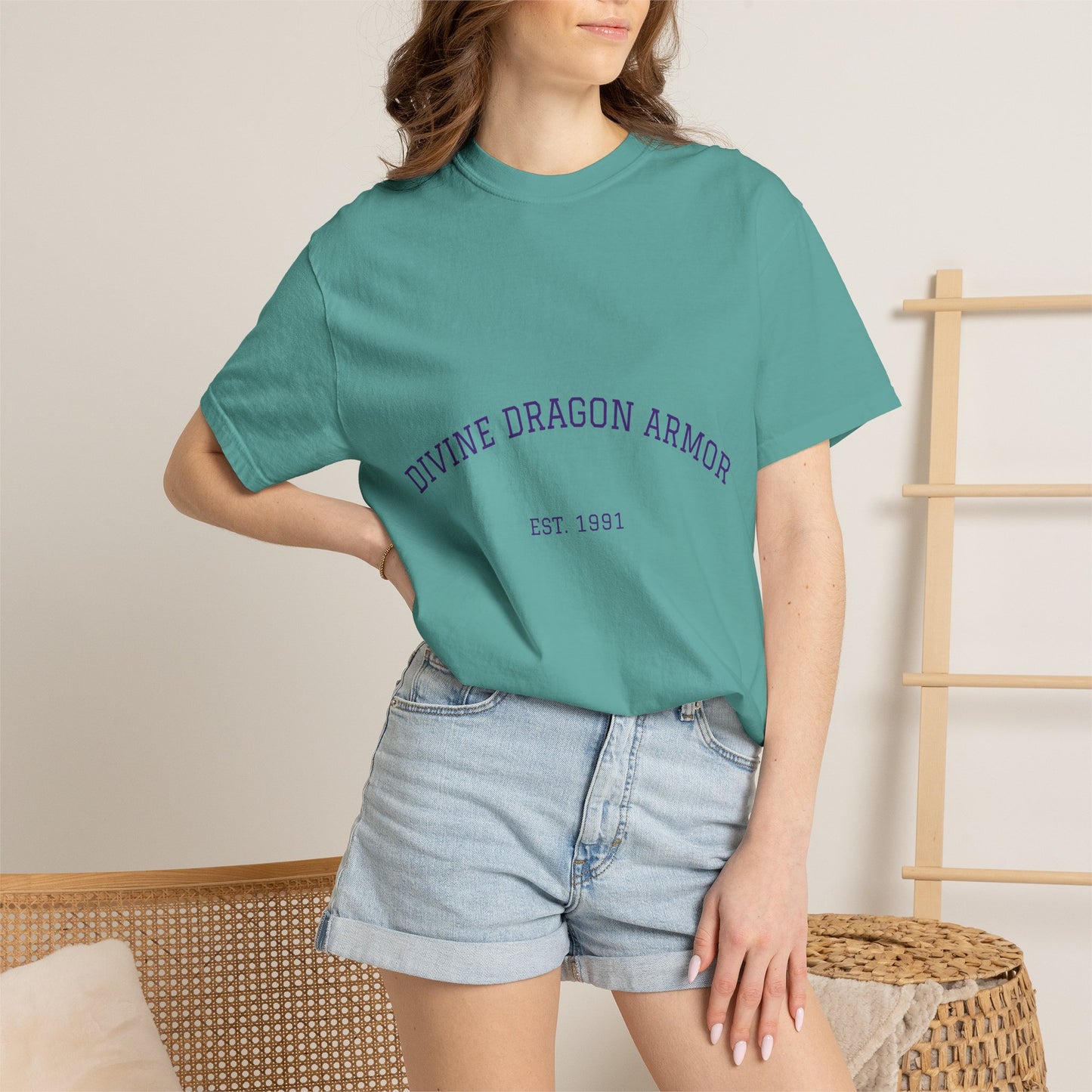 A Divine Dragon Armor Tee — Vintage 'Est. 1991' Graphic T-Shirt