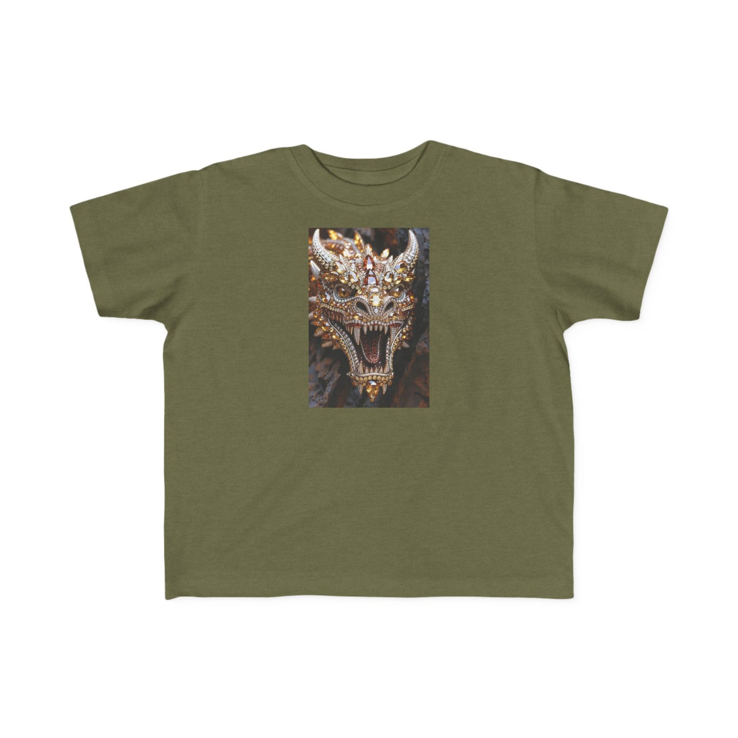 Toddler Tee — Fierce Gold Dragon Graphic Shirt