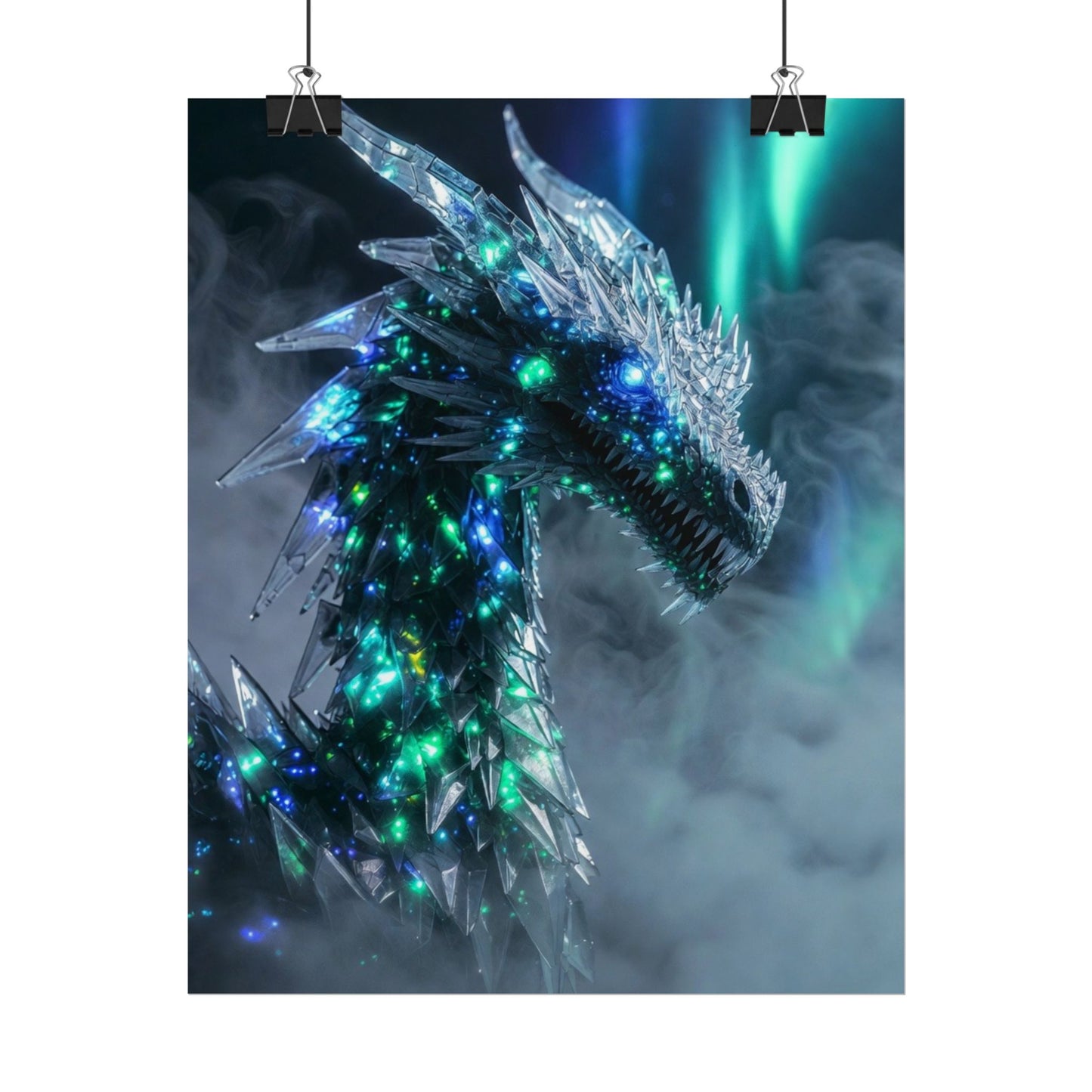 Crystal Dragon Poster – Fantasy Wall Art Rolled Print